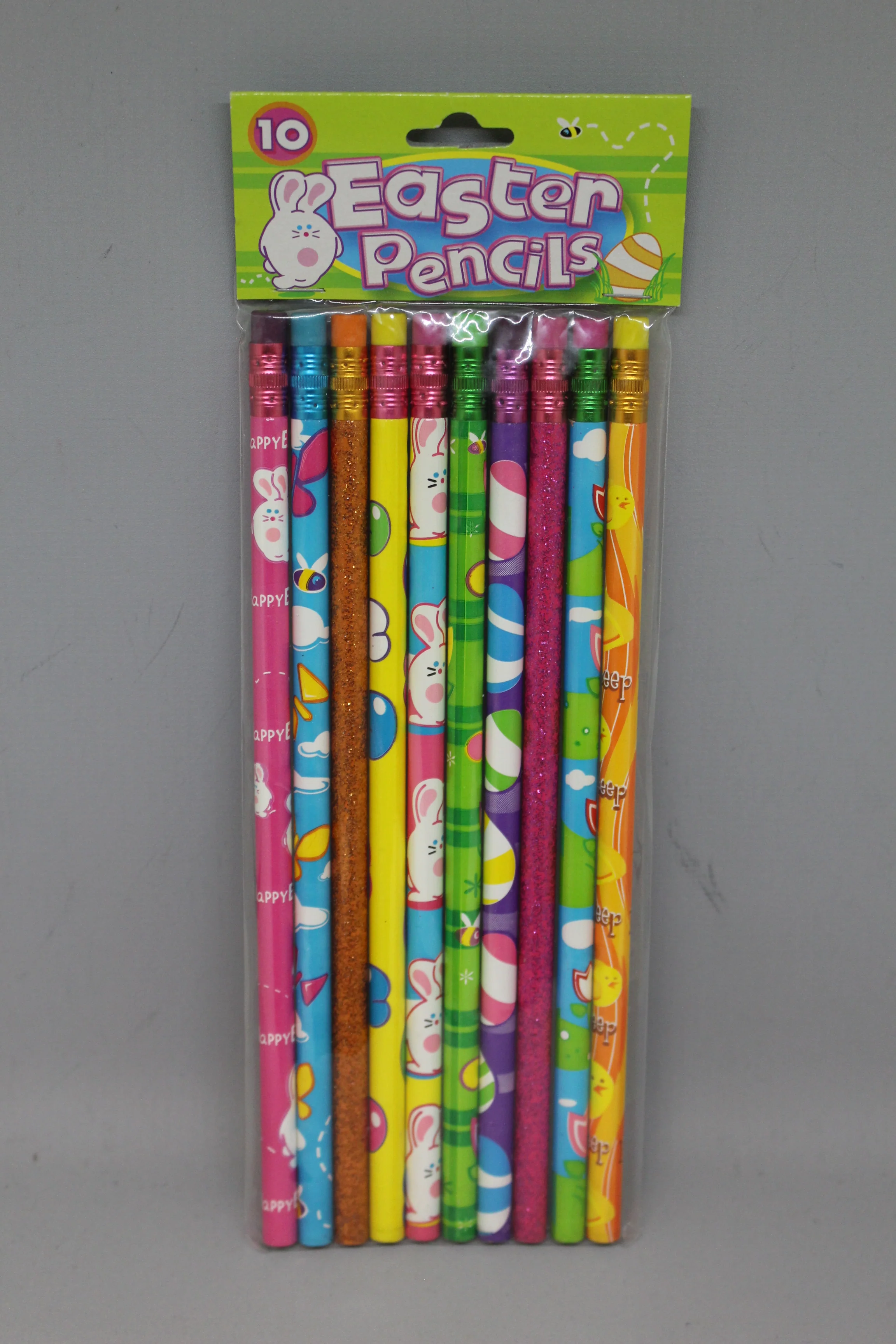 10-Pack Of Easter Pencils For Children School -New