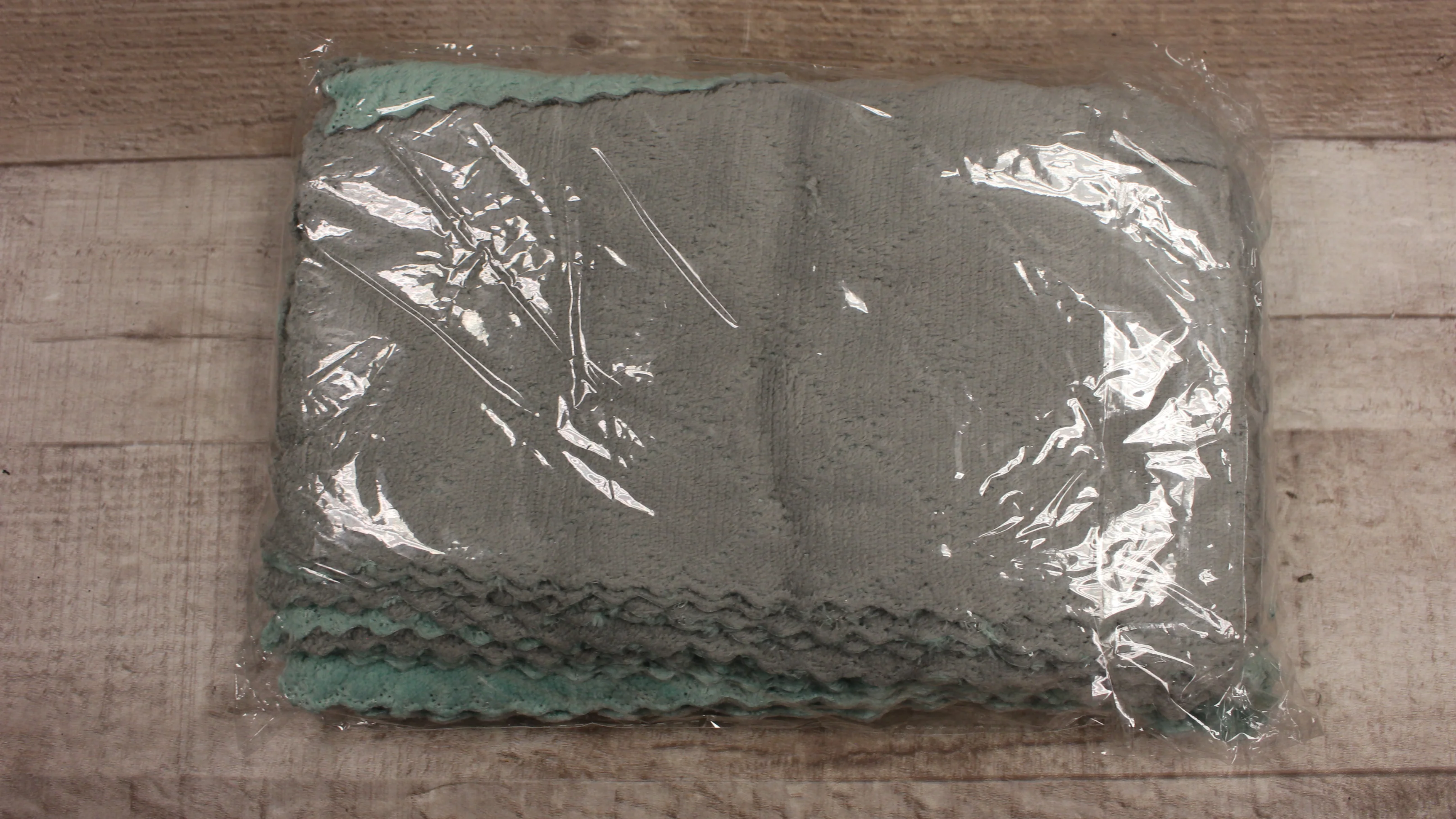 15 Pack Of Cleaning Cloth For Counter Sink Kitchen Bathroom - Green/Grey - New
