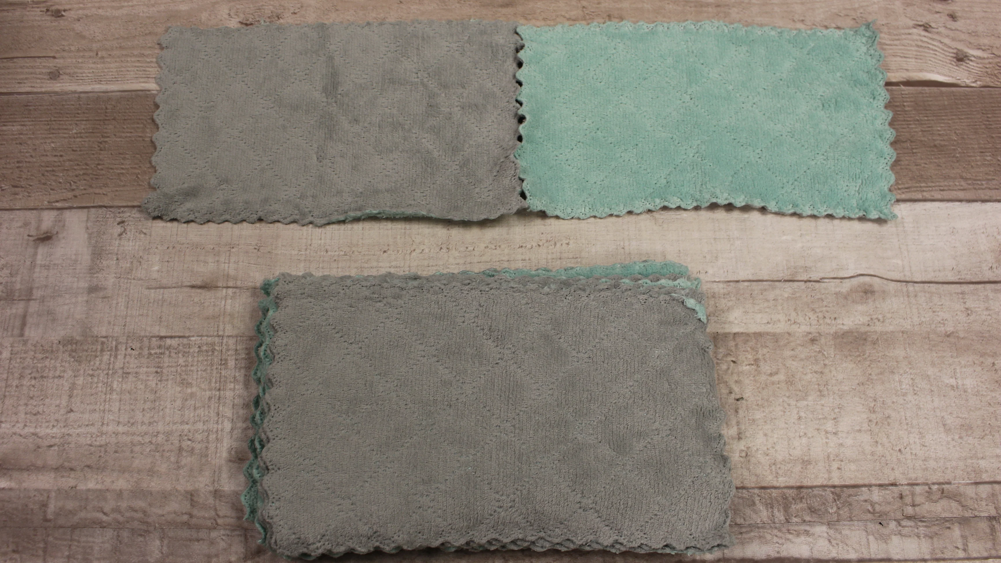 15 Pack Of Cleaning Cloth For Counter Sink Kitchen Bathroom - Green/Grey - New - Image 2
