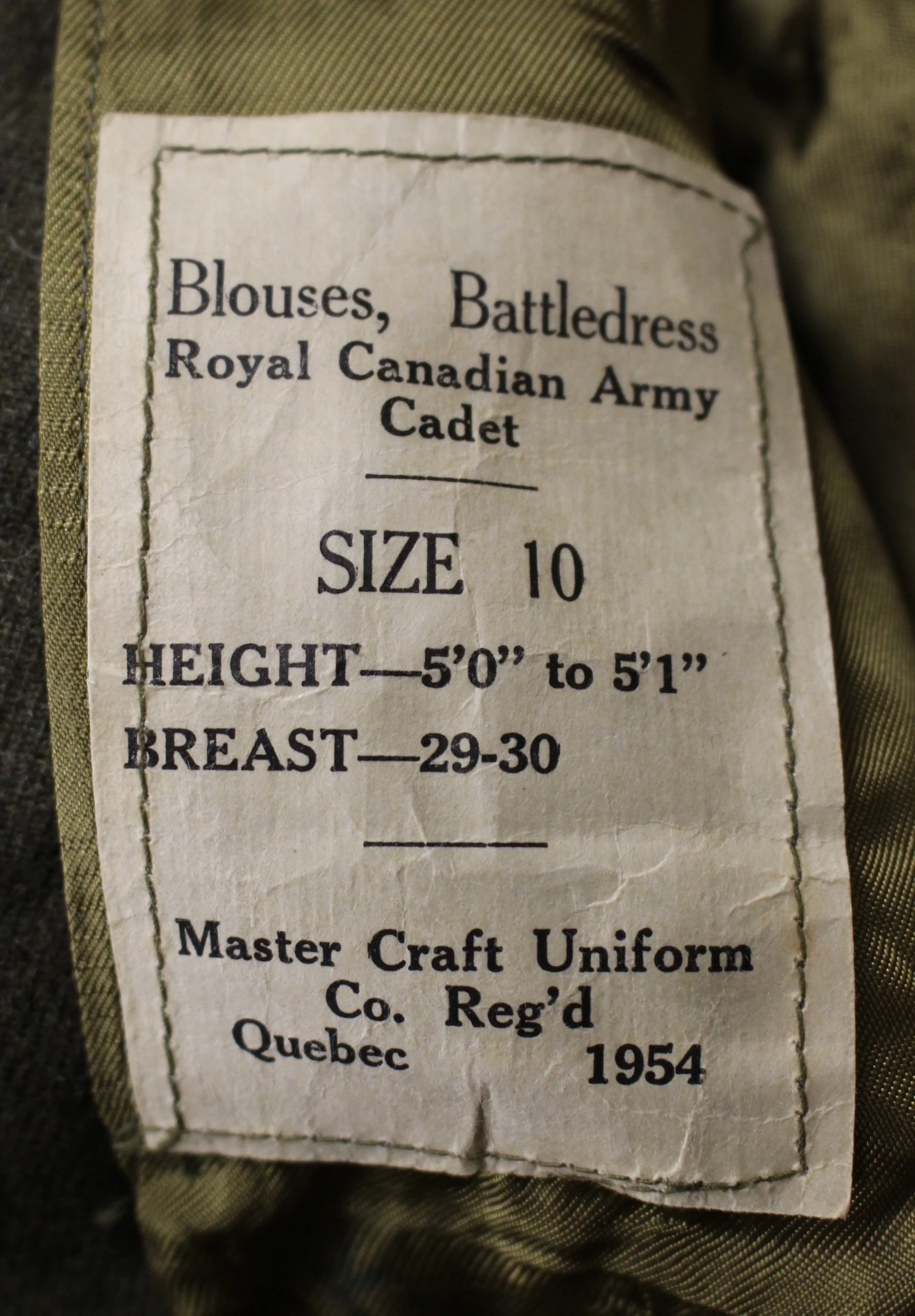 1950's Royal Canadian Army Cadet Battledress Jackets - Choose Size - Used - Image 4