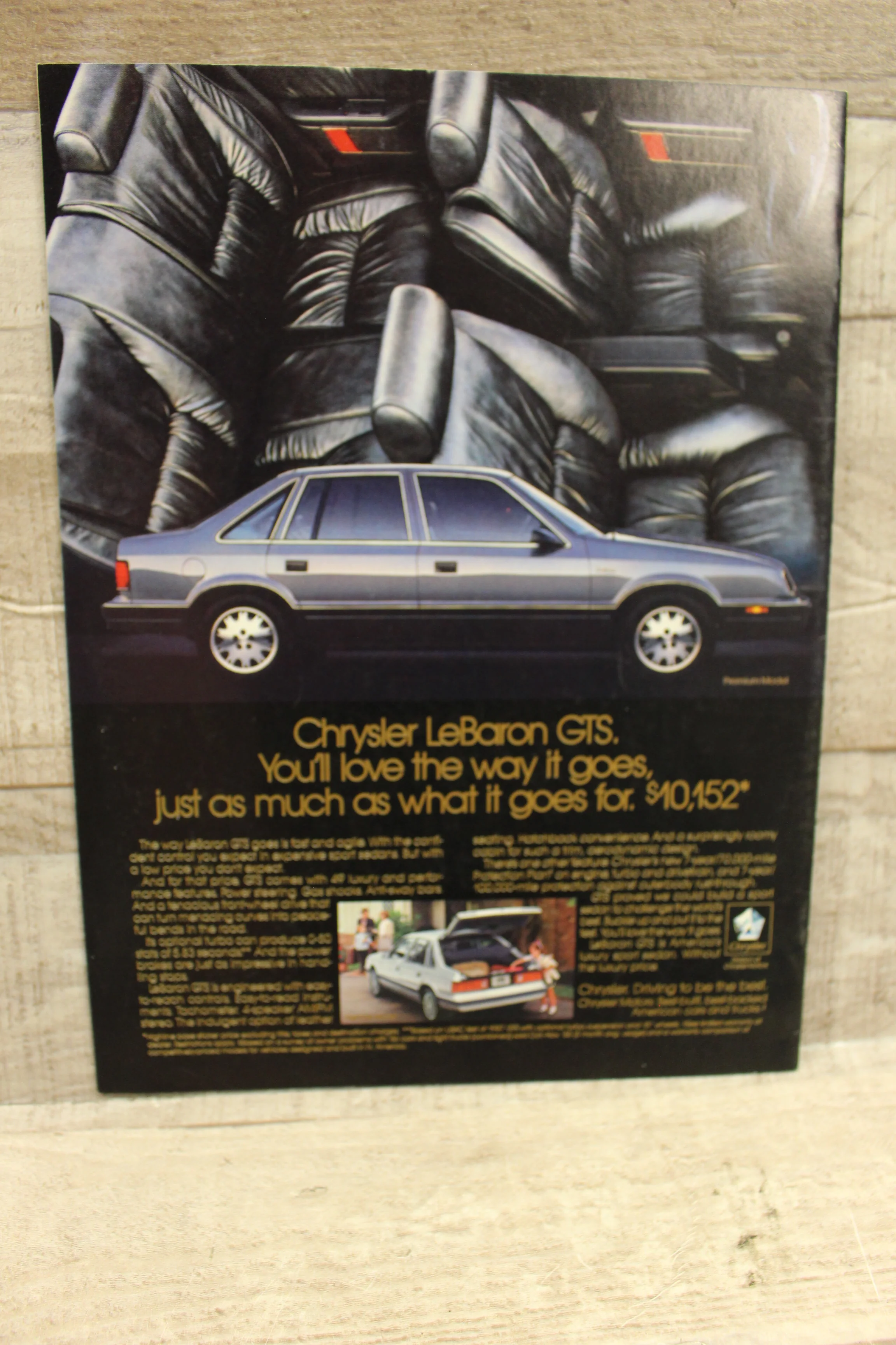1987 Chrysler Le Baron Pace Car Brochure Catalog -Used - Image 3