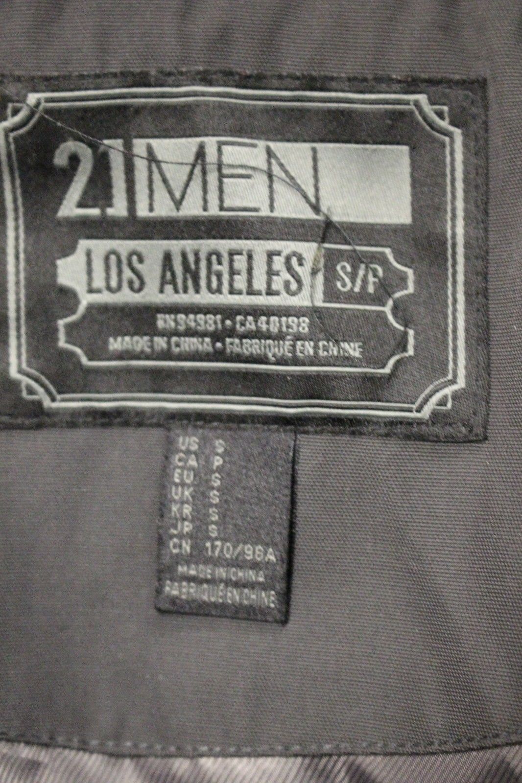 21Men: Los Angeles Lined Coat, Small, Black, RN 94981 - Image 4