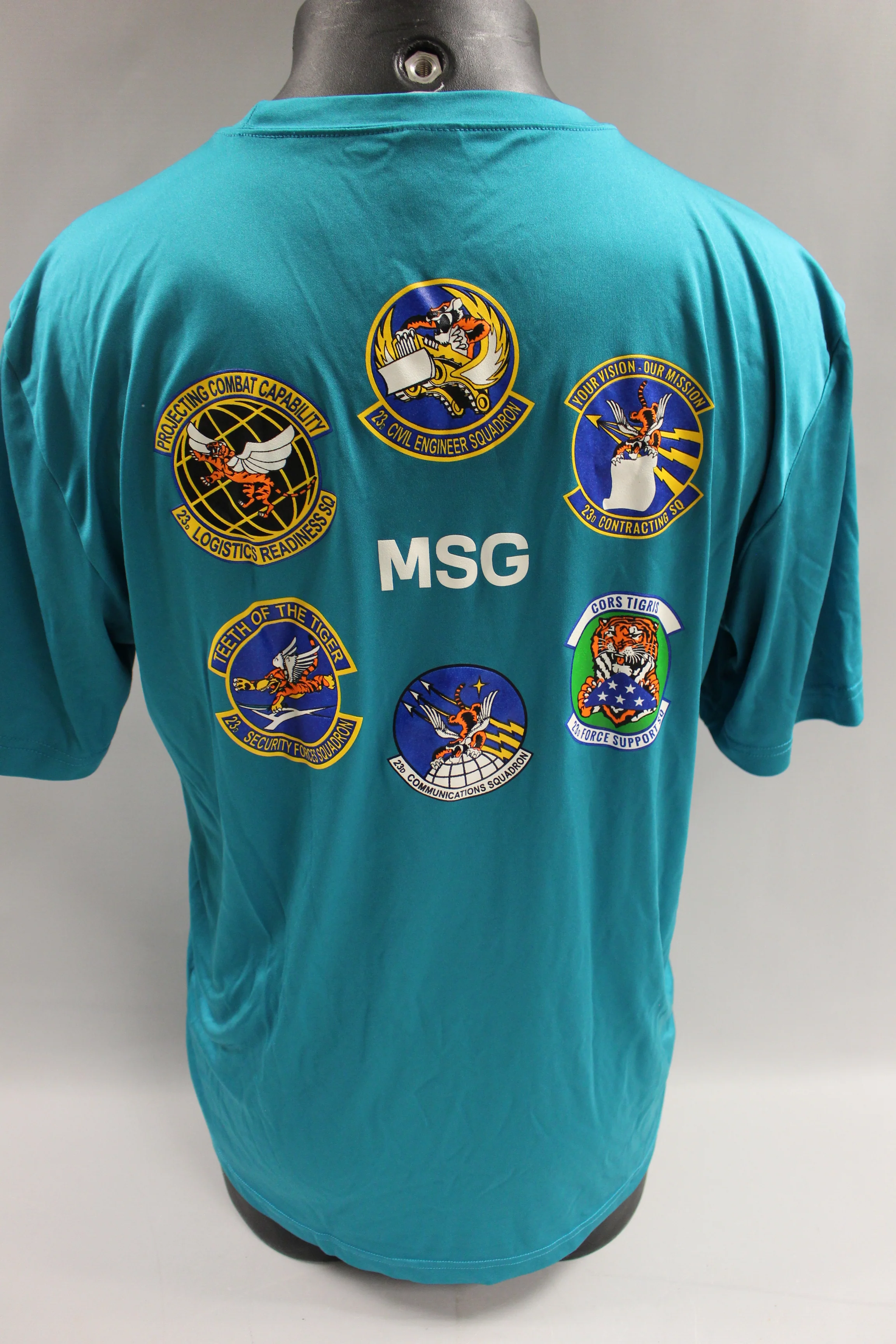 23RD Mission Support Group Size Large Unisex Shirt -Blue -Used - Image 2