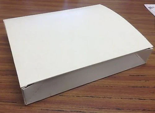 25 Sperring White Corp Paperboard Folding Lunch Box 9 3/4" x 7 13/16" x 5/8" New - Image 3