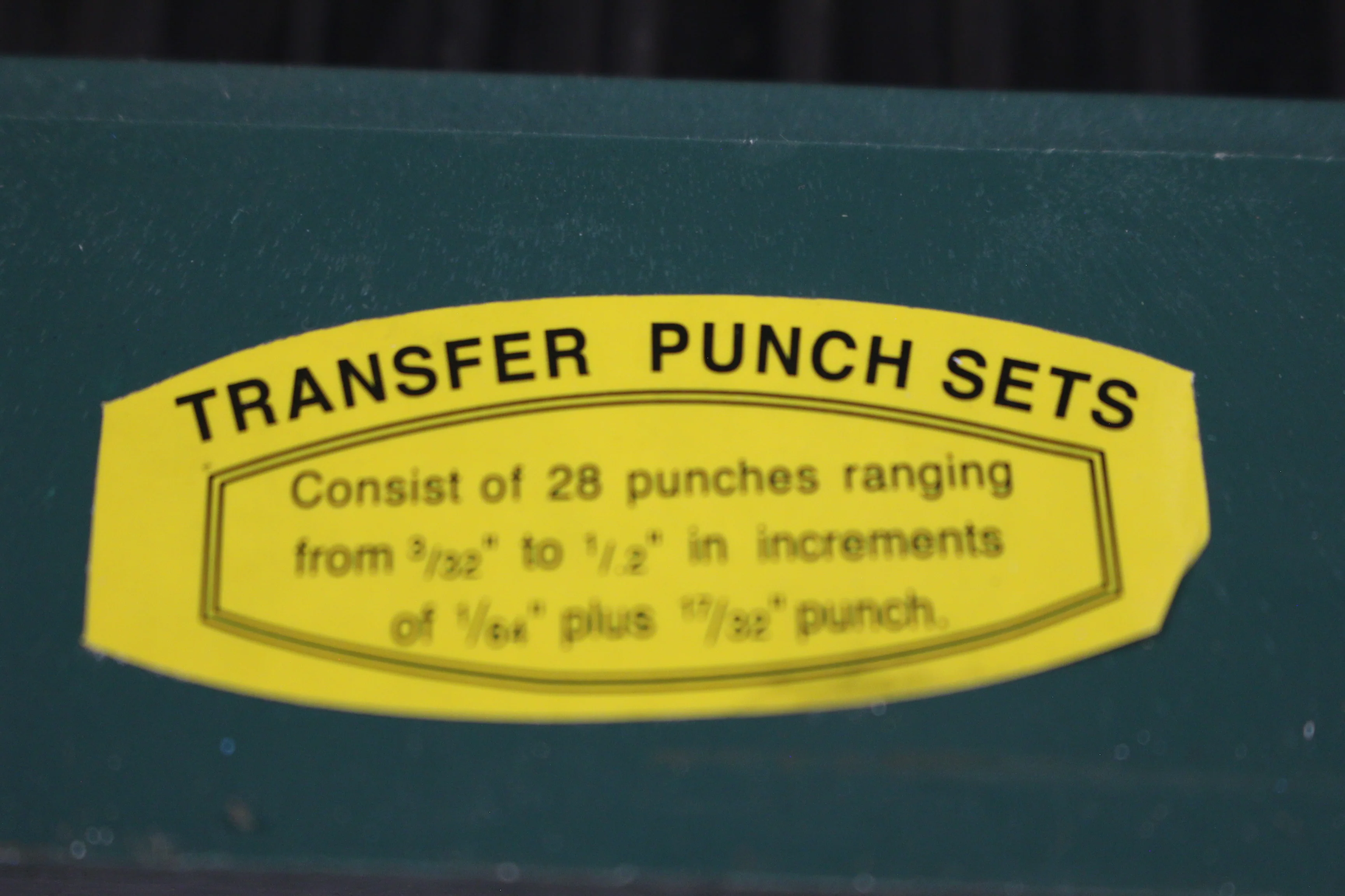 28 Piece Transfer Punch Set - 24K0540 - 3/32" to 1/2"+17/32" Steel 4 7/8" L -New - Image 9