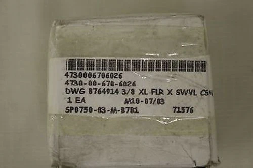 3/8 - 0.375 XL FLR 90 Degree Elbow - NSN 4730-00-670-6026 - P/N 8764914 - New! - Image 5
