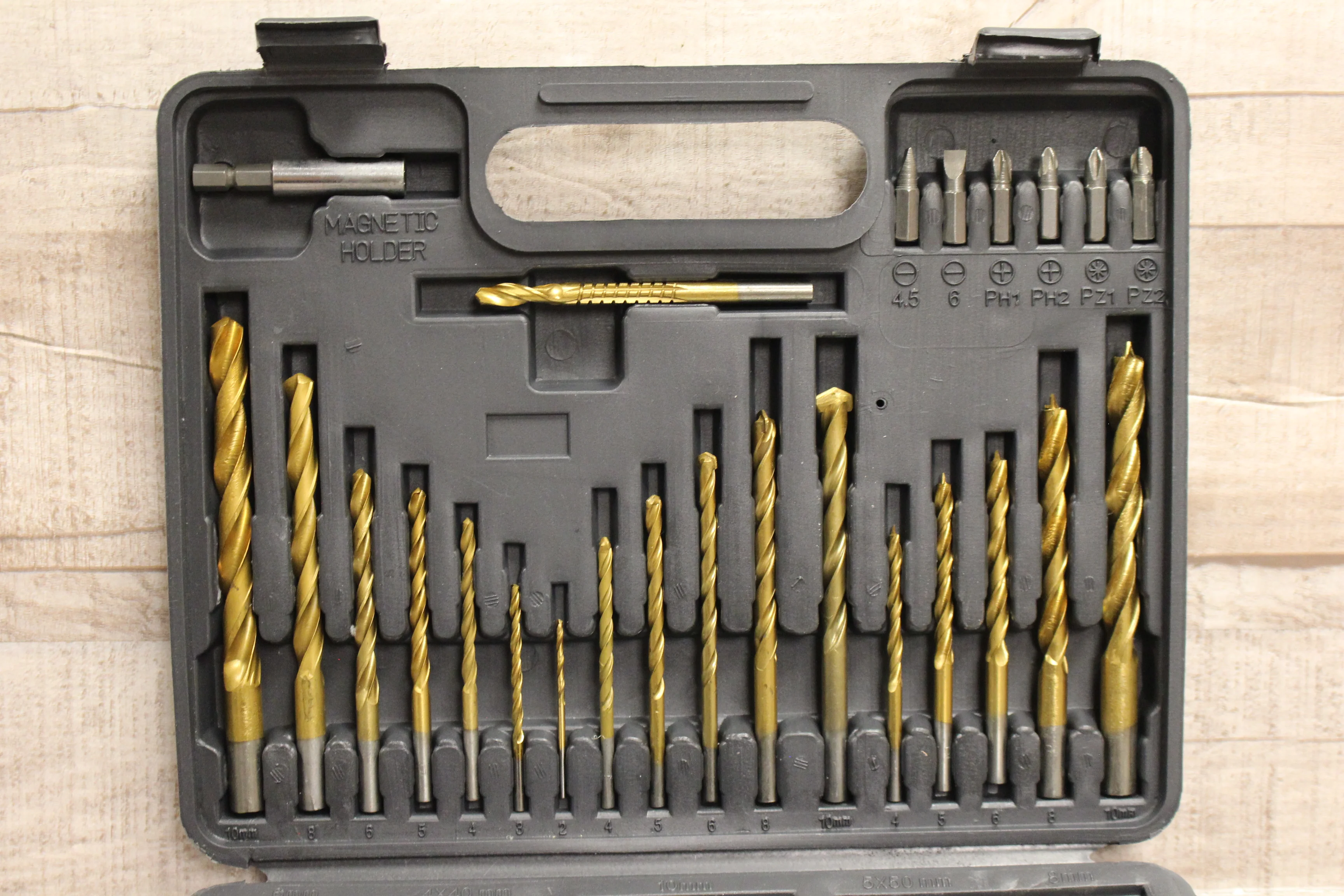 300 PC Drill Bits, Masonry Drills, Boring Bits, Screws, & Wall Anchors Plugs Kit - Image 2