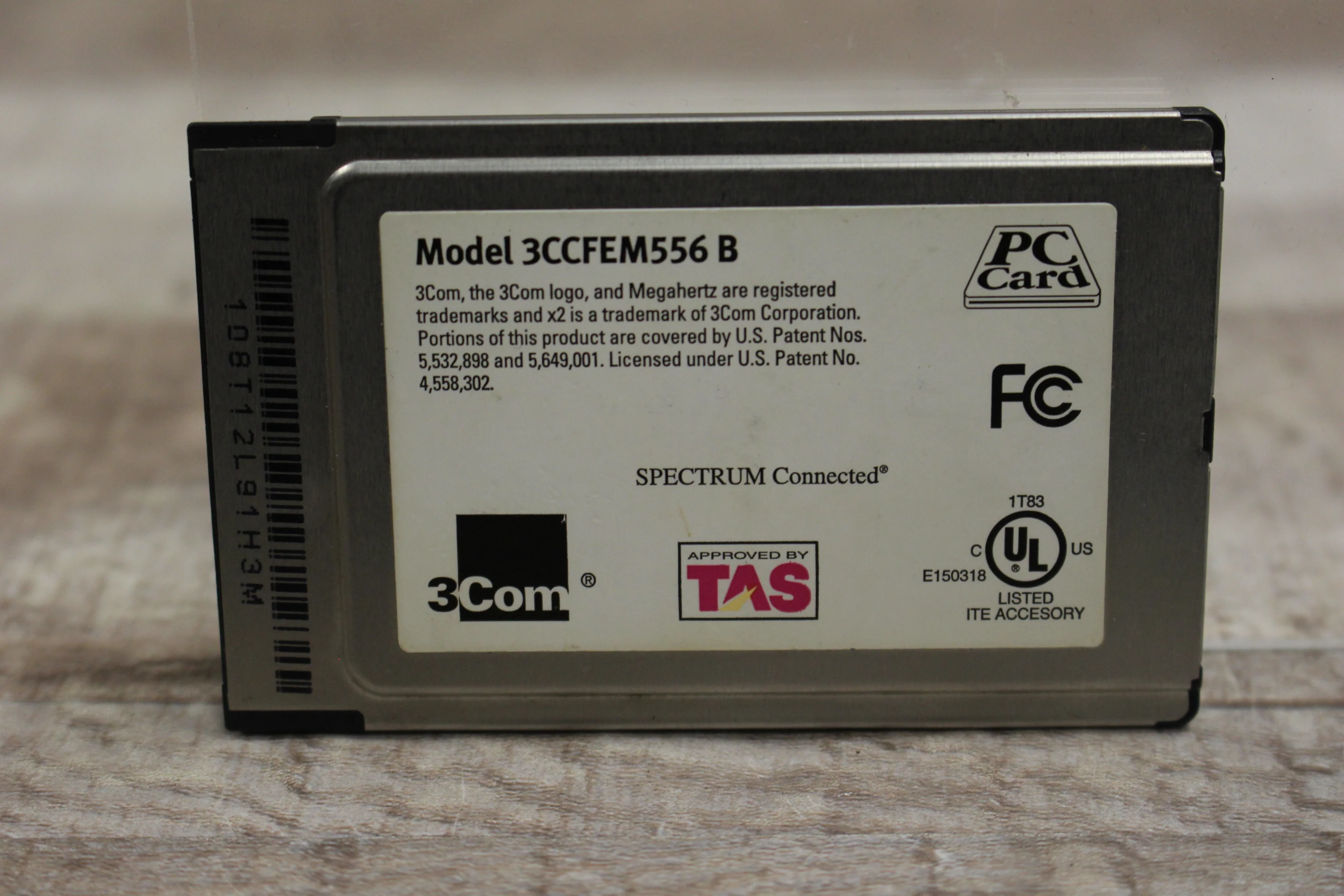 3Com Megahertz Lan+56K Modem PC Card - Model 3CCFEM556 B - Used - Image 2