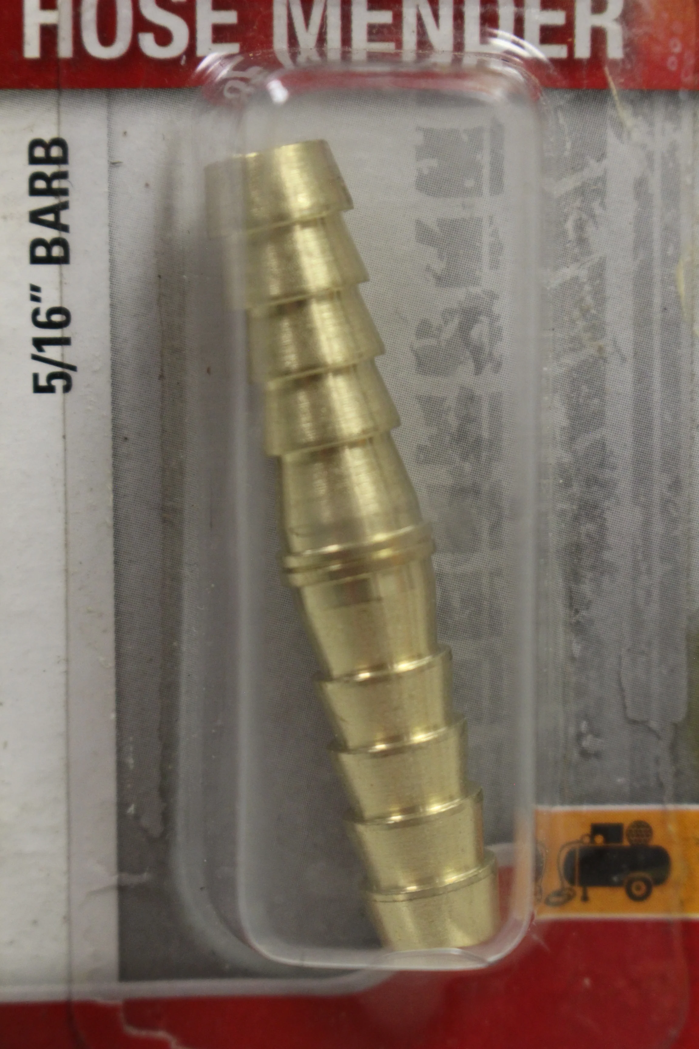 5/16" Brass Barb Hose Splicer Mender - Straight Fitting - New - Image 3