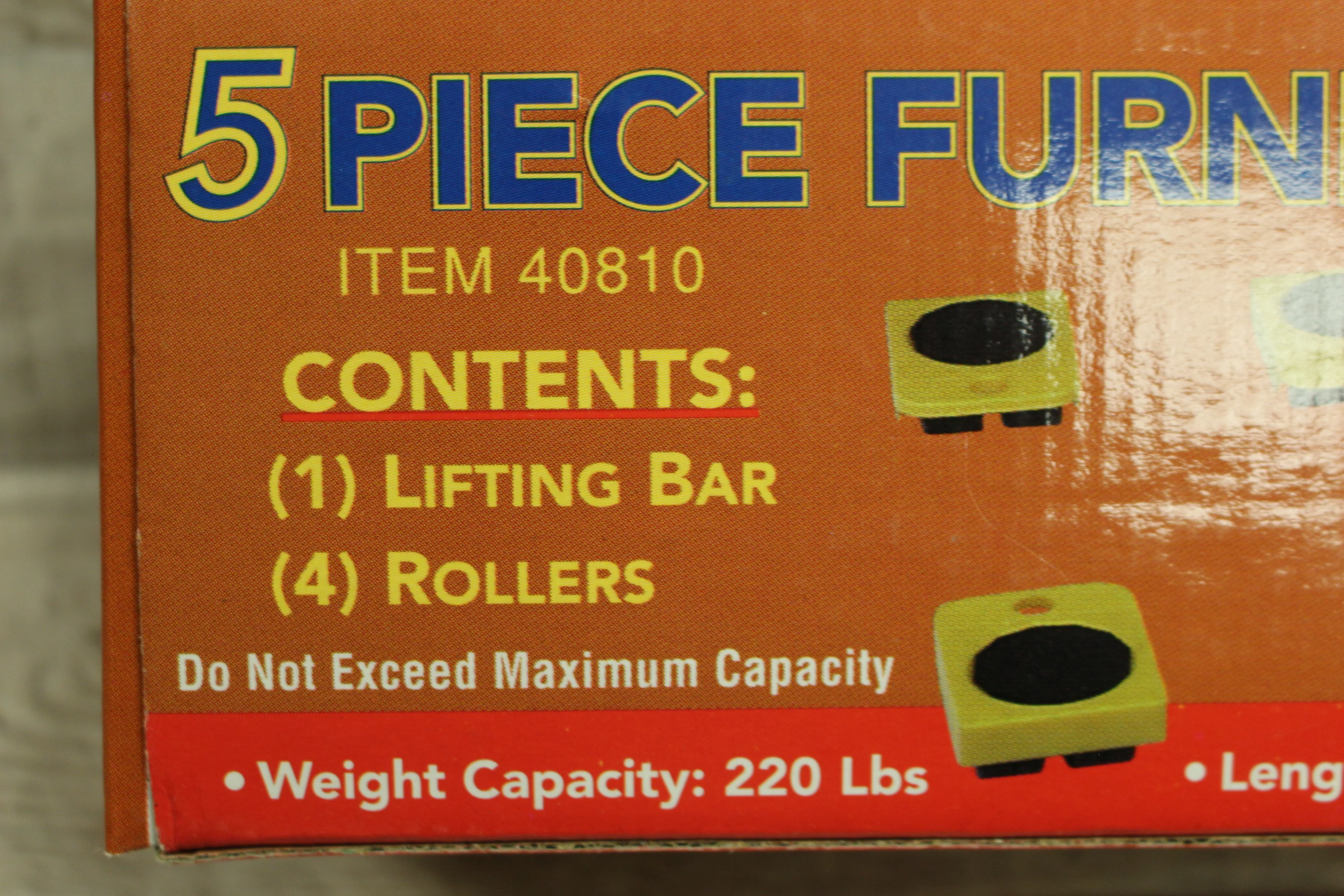 5-Piece Furniture Mover Set With 360 Degree Trolley Pad -New - Image 2