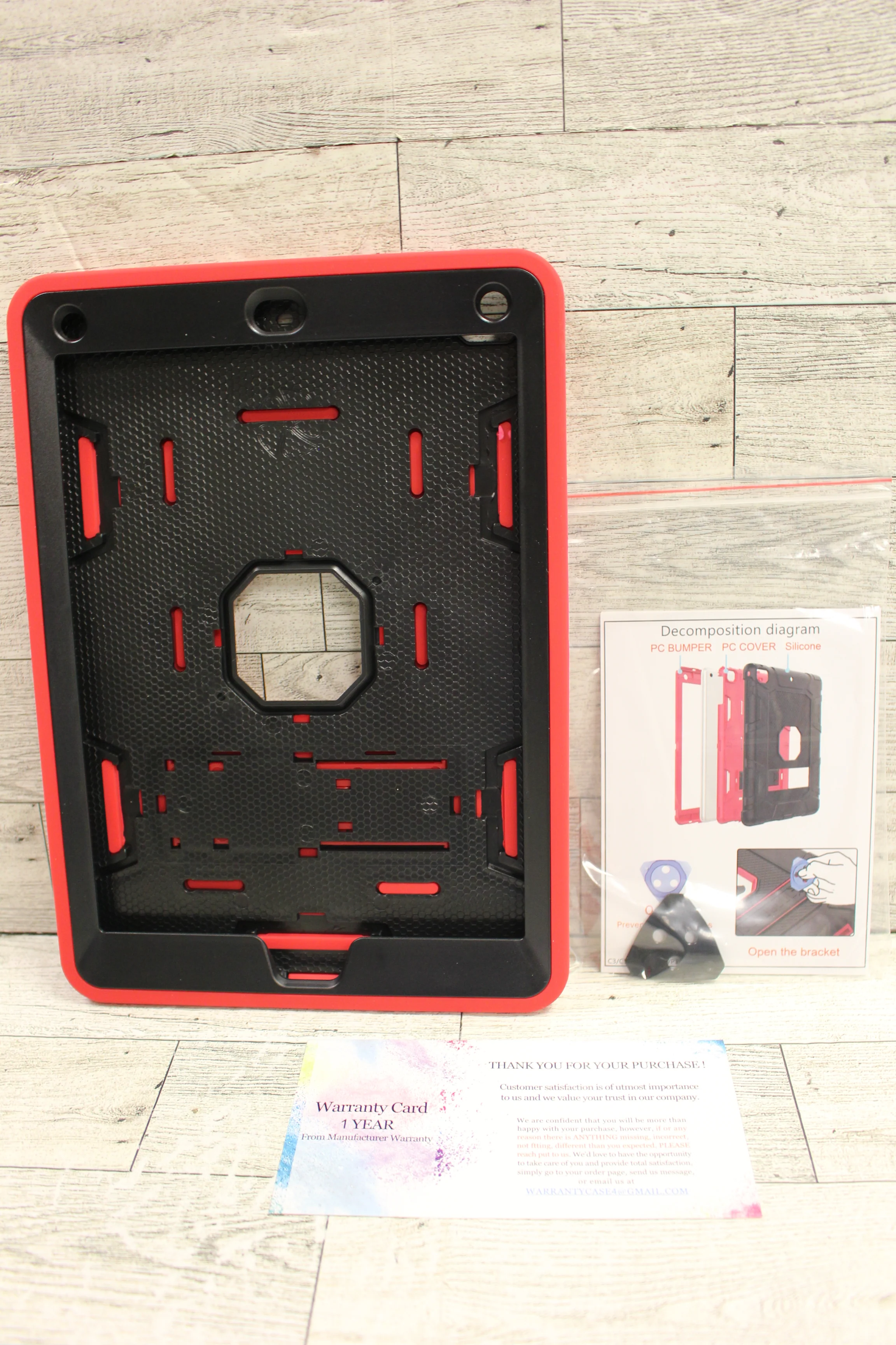 9.7" iPad Case For iPad - Red/Black - New - Image 2