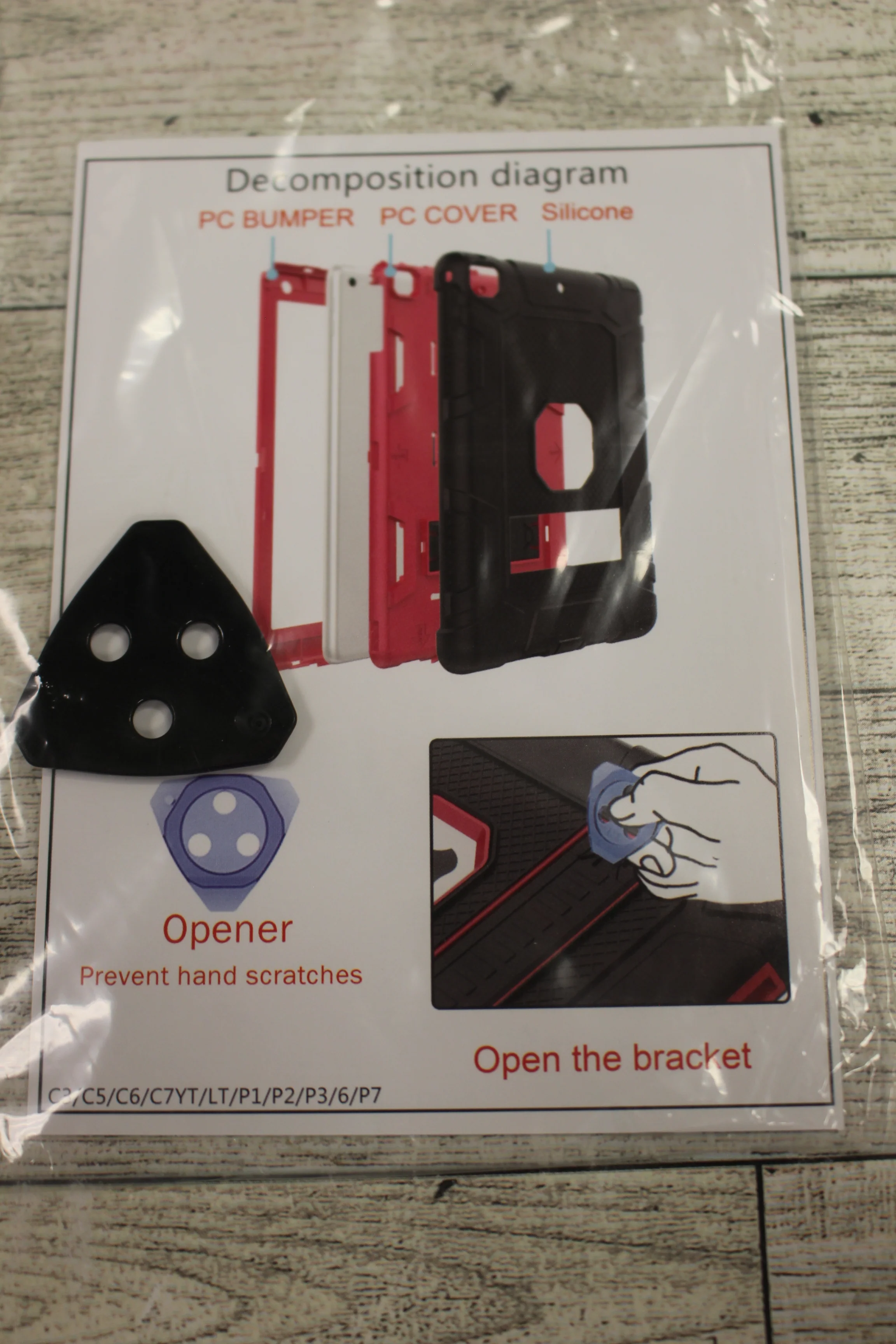 9.7" iPad Case For iPad - Red/Black - New - Image 3