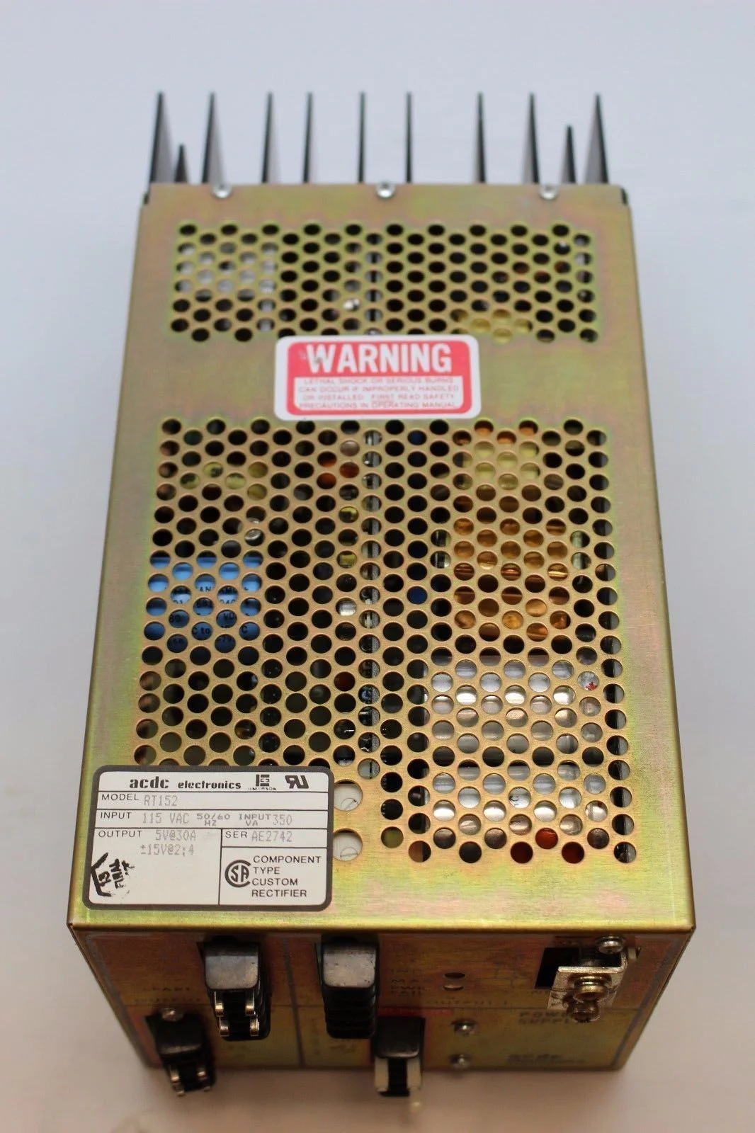 ACDC Electronics RT152 Power Supply, 115VAC, - Image 5