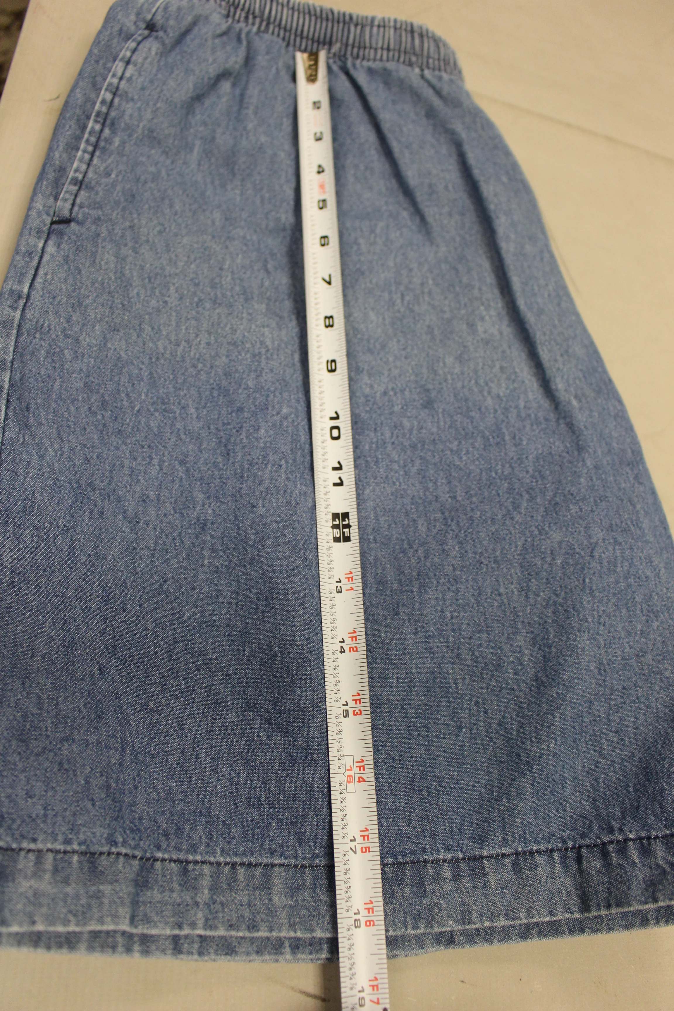 Active Joe Men's Blue Jean Shorts - Pull On - Large - Used - Image 5