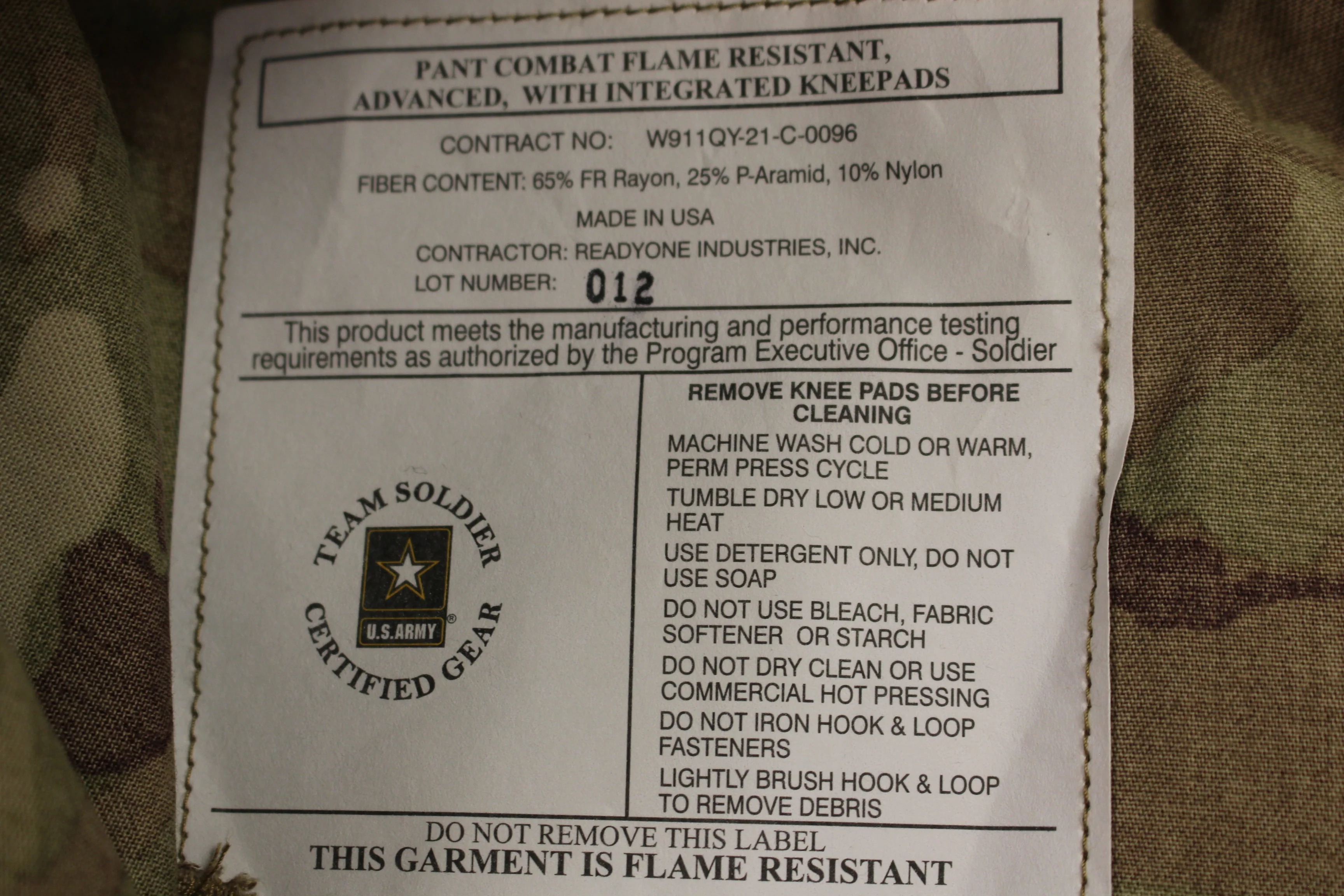Advanced FR Combat Pant with Integrated Knee Pad Slots - OCP - XLong Long - New - Image 7