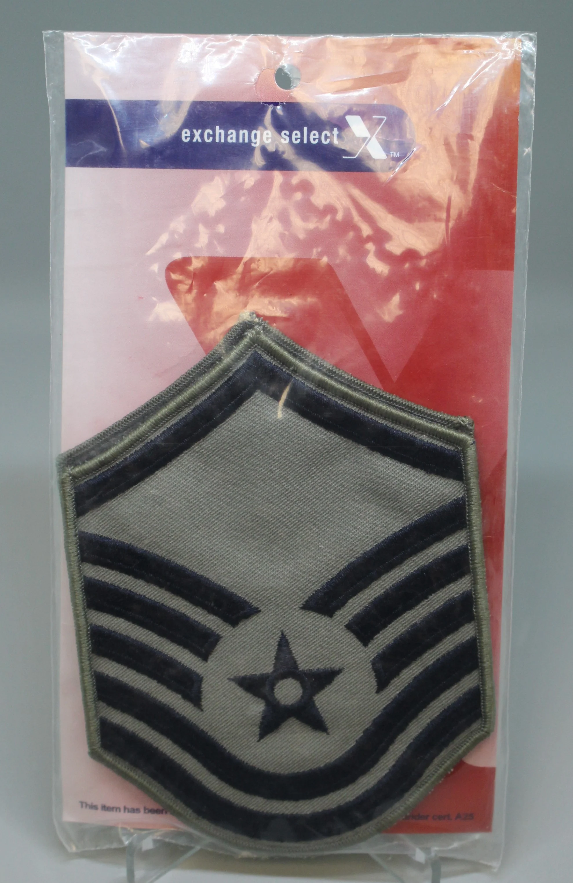 AF Air Force Master Sergeant E-7 Set of 2 Sew On Patches - Large - ABU - New