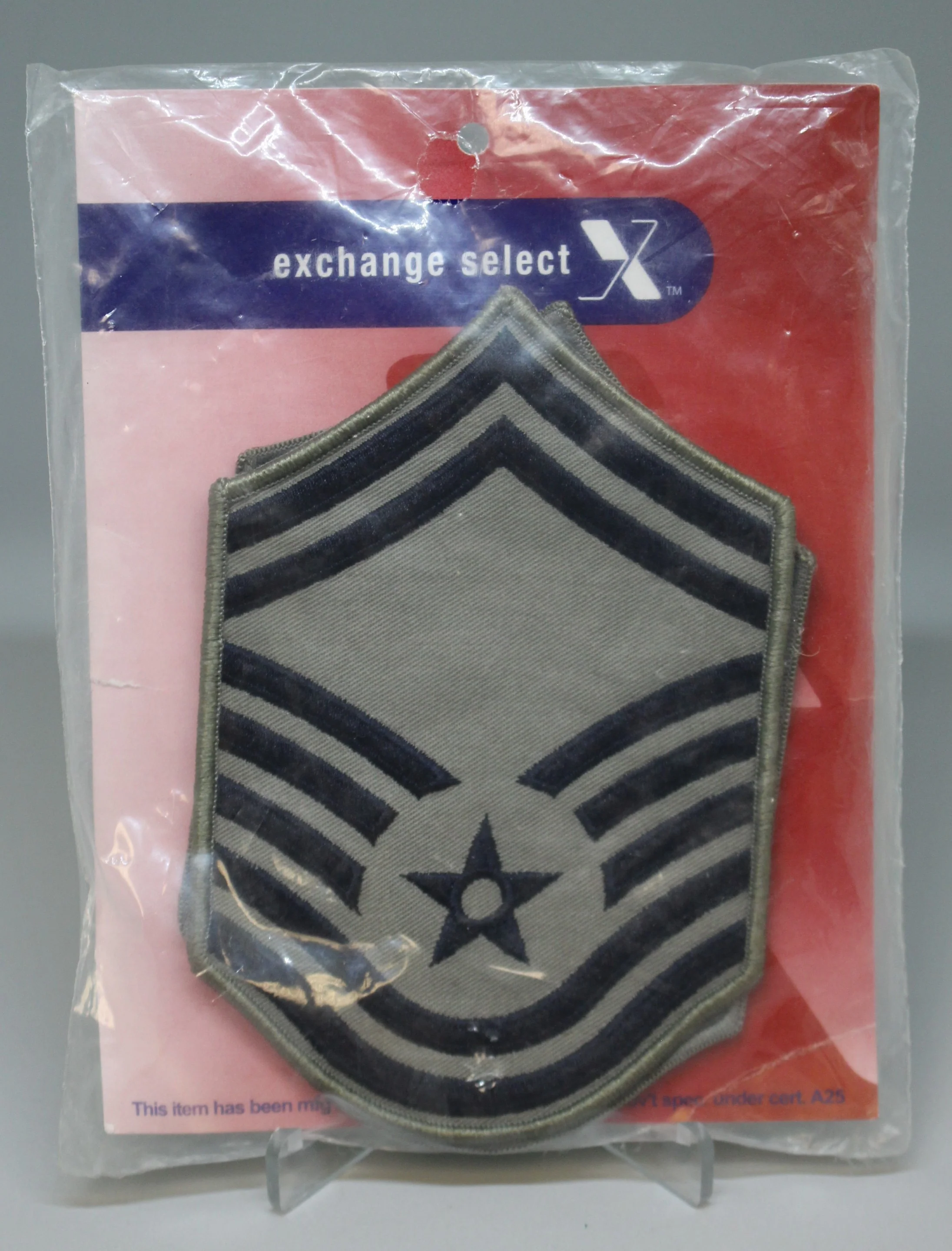 AF Air Force Senior Master Sergeant Sew On Patches - ABU - E-8 - Large - New