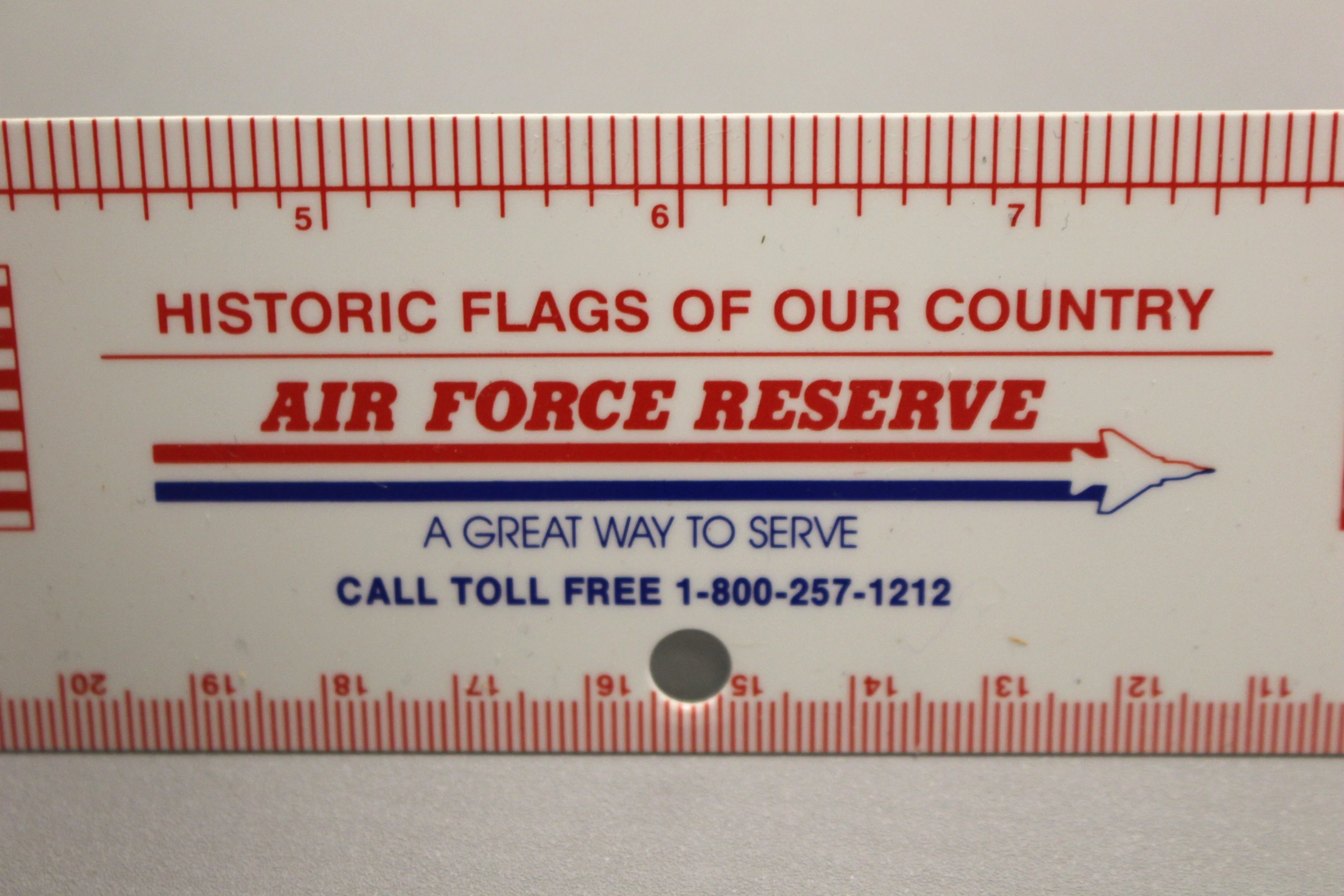 AIR FORCE RESERVE US Flag Advertising Ruler - Used - Image 3
