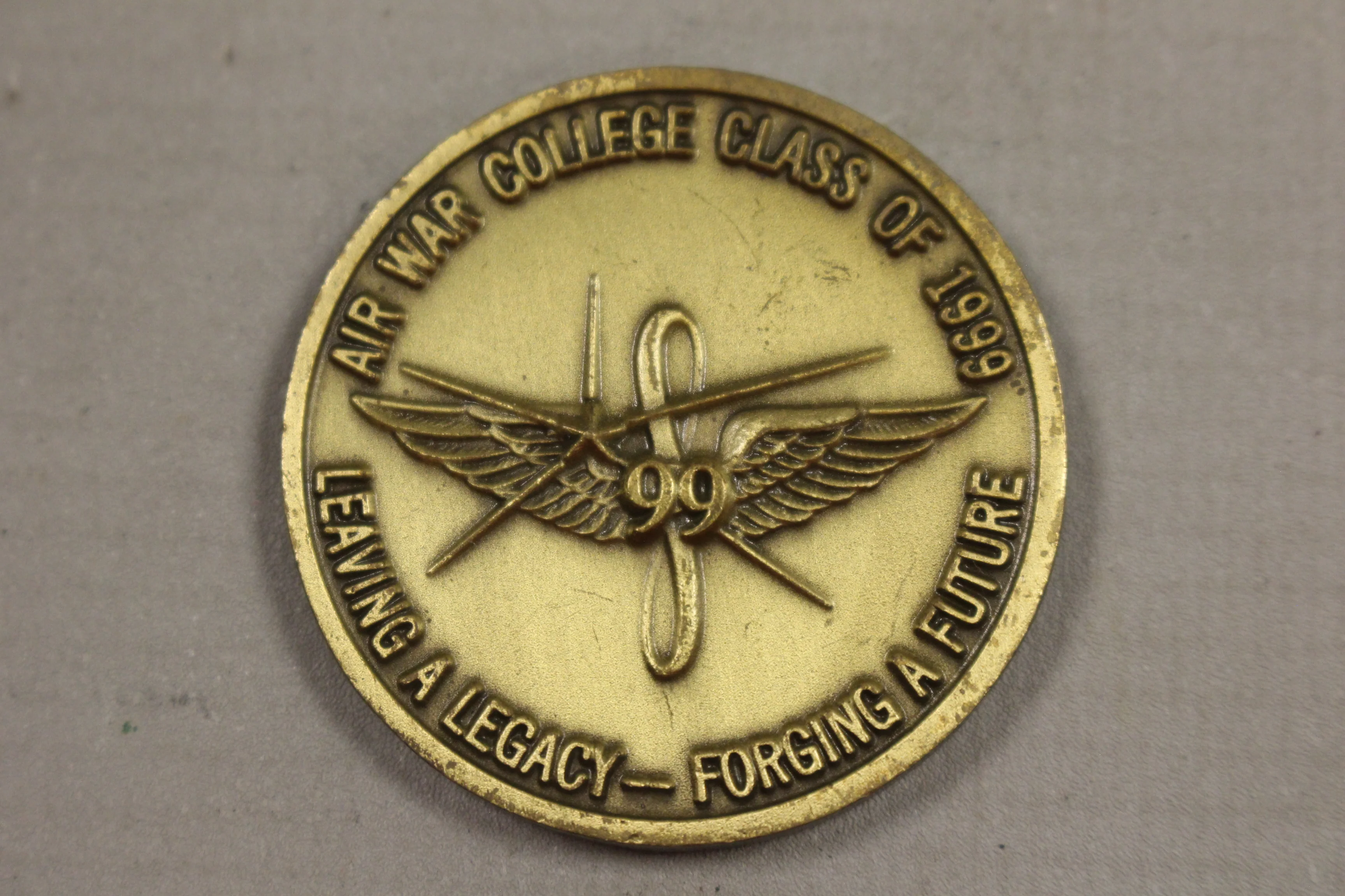 Air War College Class of 1999 Challenge Coin - Used - Image 2