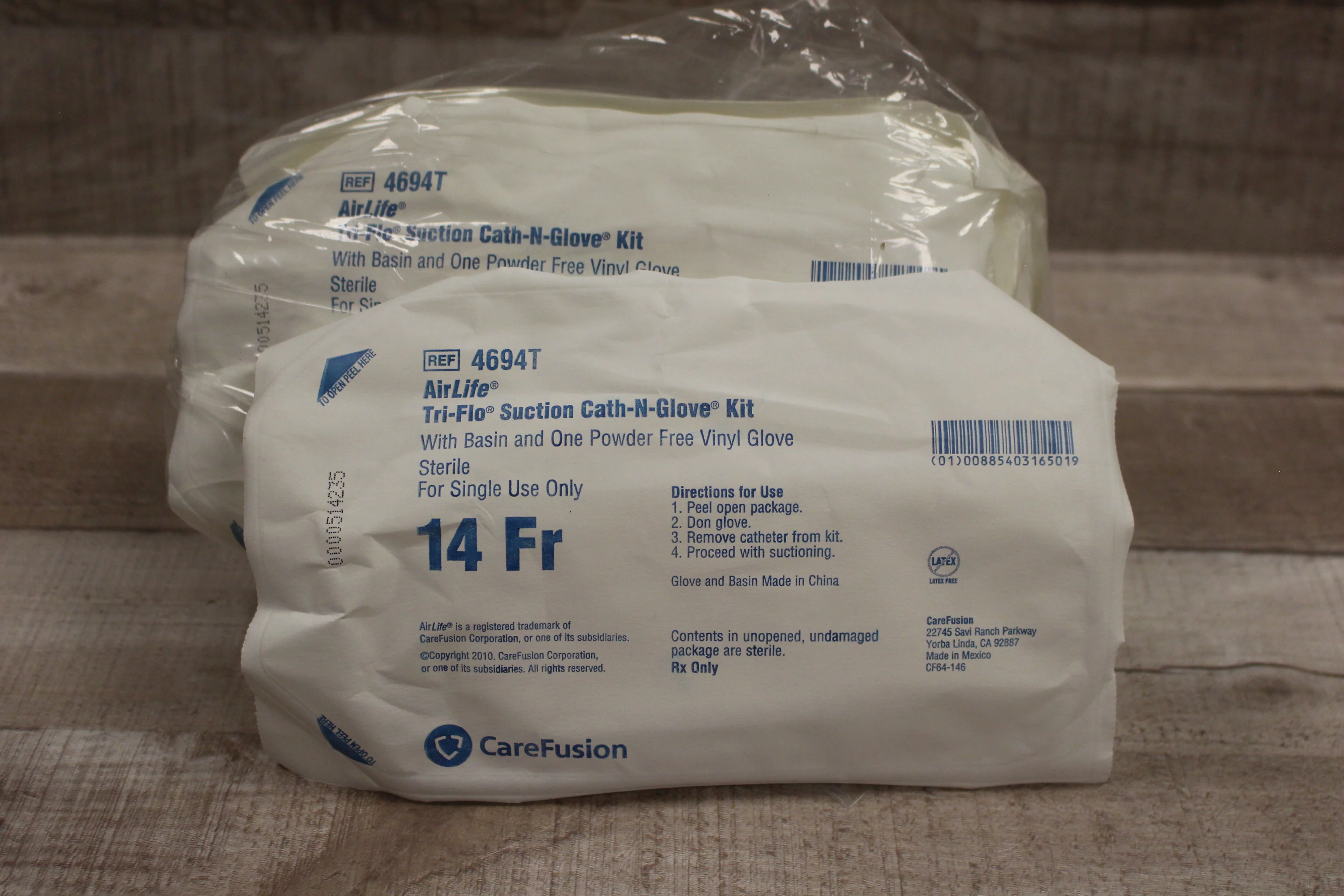 AirLife Tri-Flo Suction Cath-N-Glove Kit - REF 4694T - Set of 10 - Expired - New