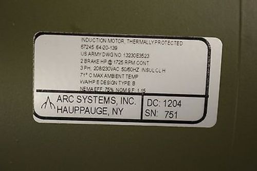 Alternating Current Motor, NSN: 6105-01-469-2132, P/N: 601996AM853, New - Image 2