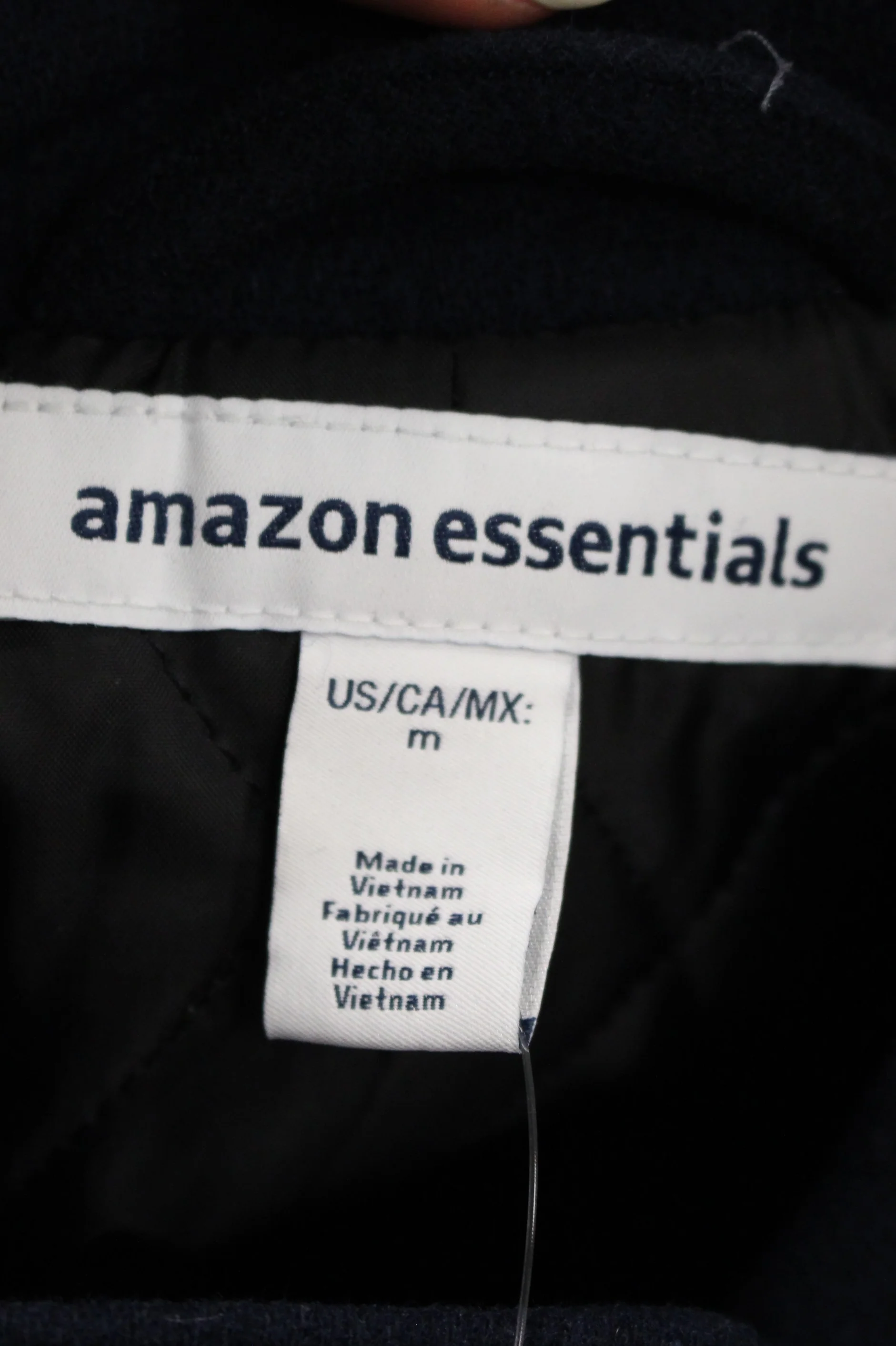 Amazon Essentials Men's Wool Blend Heavyweight Car Coat, Navy, Medium, New - Image 3