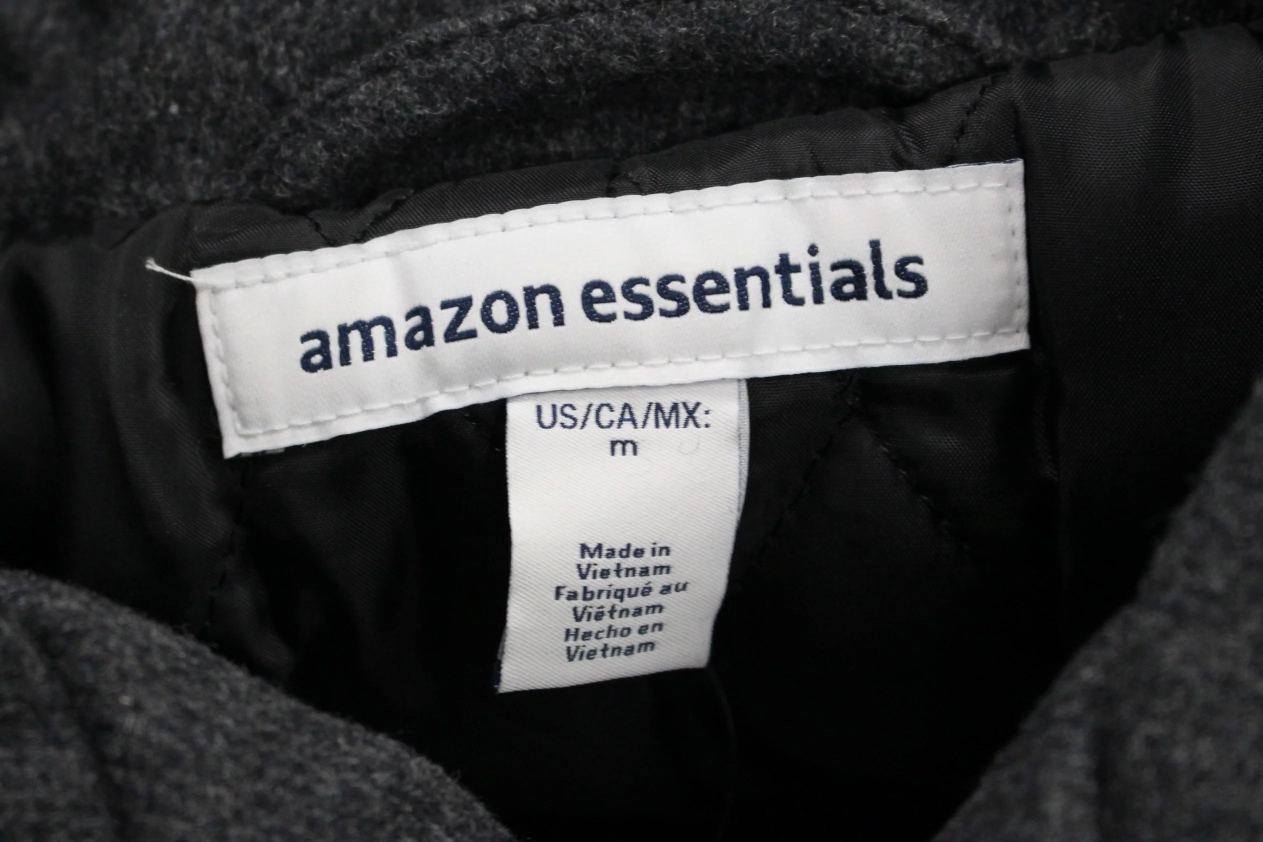 Amazon Essentials Men's Wool Blend Heavyweight Peacoat, Charcoal, Medium, New - Image 3