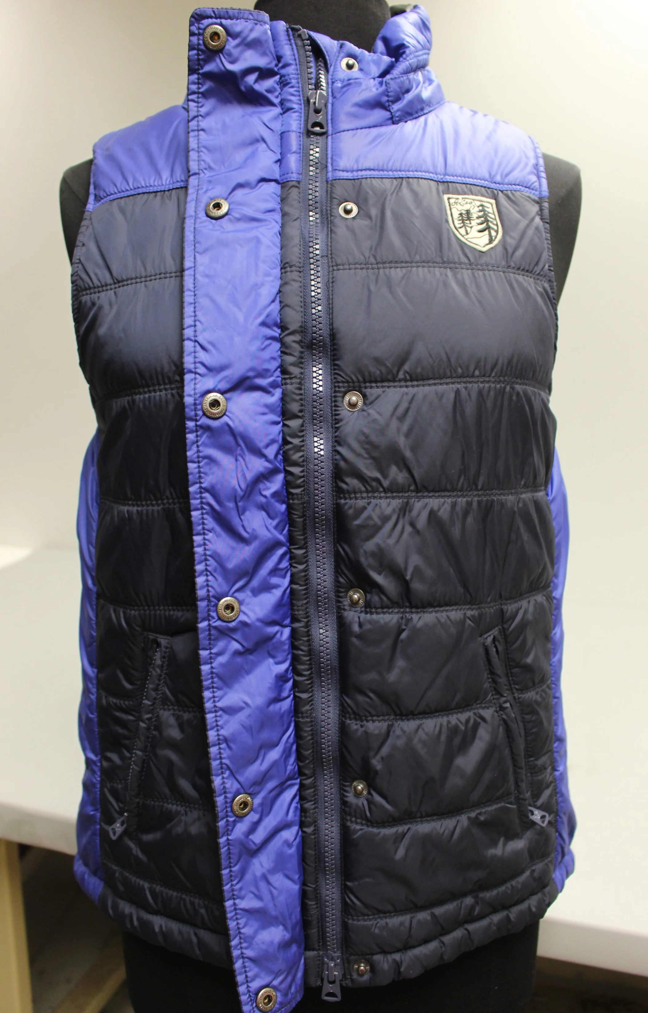 American Eagle Outfitters Puffer Zip-Up Vest - Large - Blue - Used - Image 2