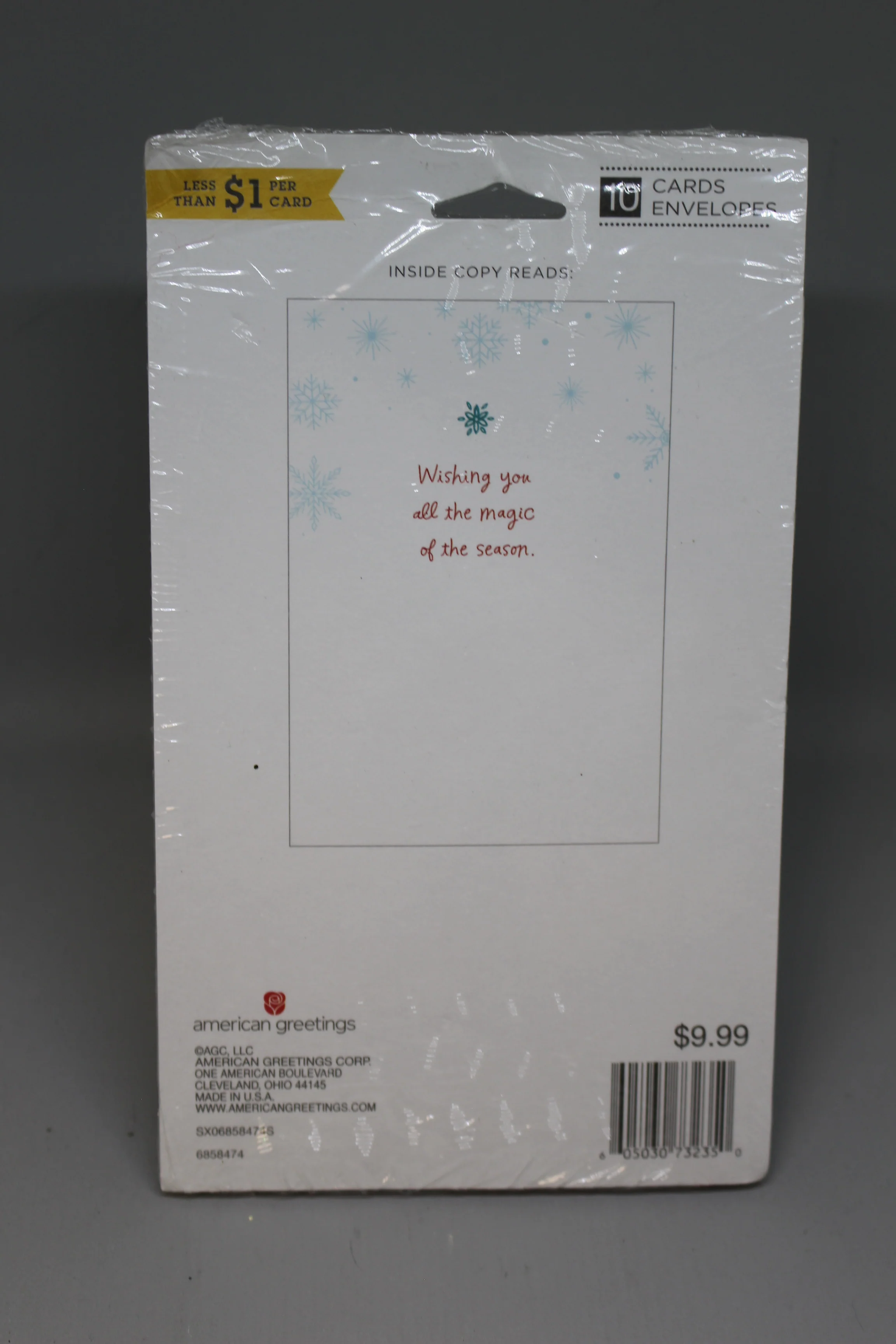 American Greetings Celebrate The Joy Holiday Christmas Card Pack Of 10 -New - Image 2