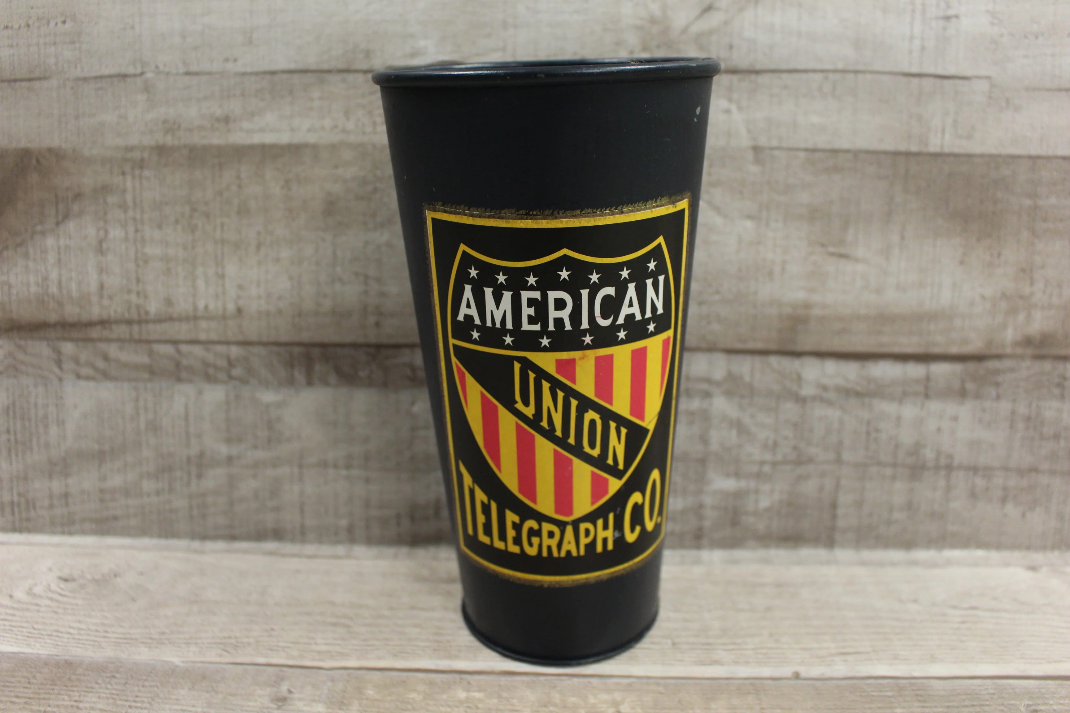 American Union Telegraph Co Decorative Patriotic Cup - Used