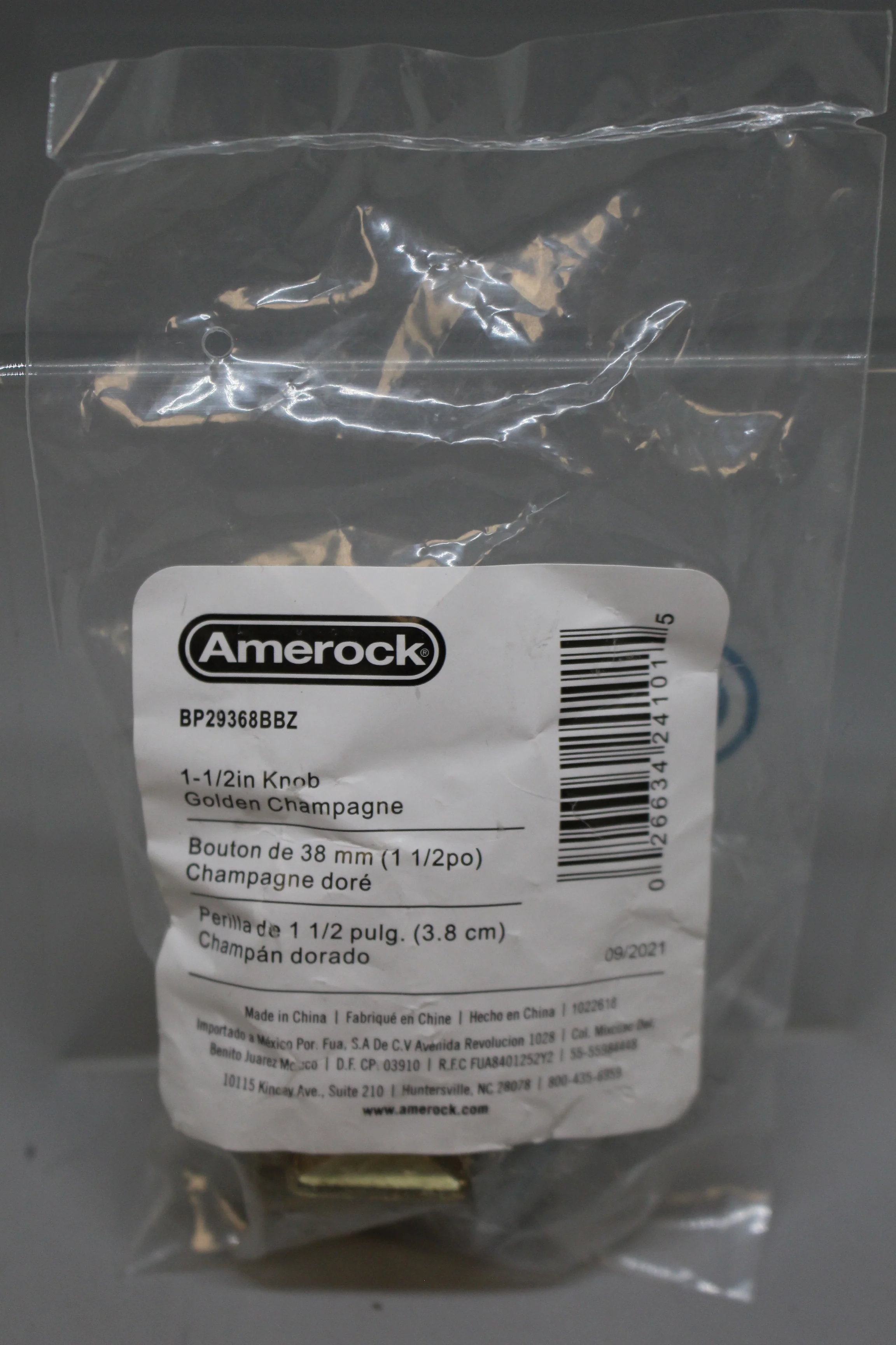 Amerock 1-1/2 Inch Diameter Golden Champagne Cabinet Knob -Gold -New - Image 2