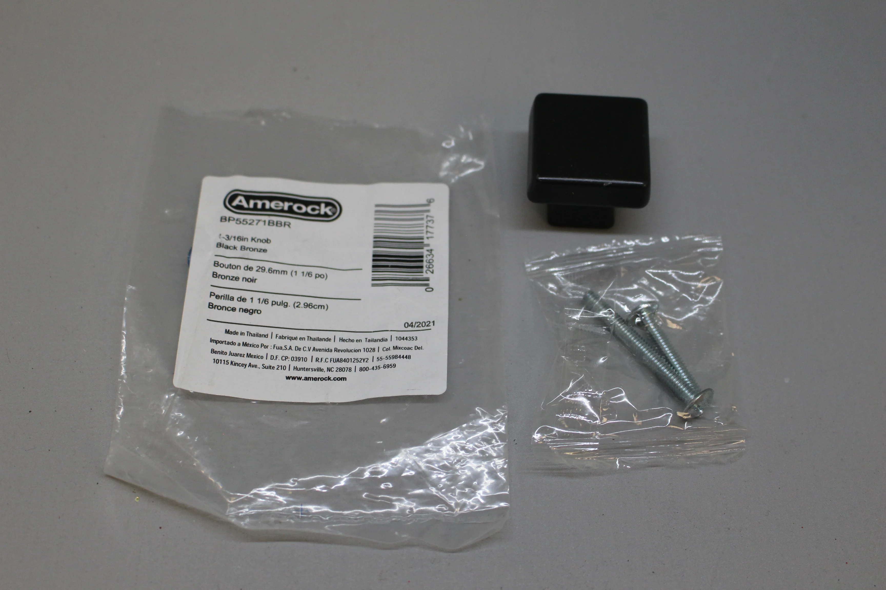Amerock 1-3/16 Inch Diameter Black Bronze Cabinet Knob -Black -New