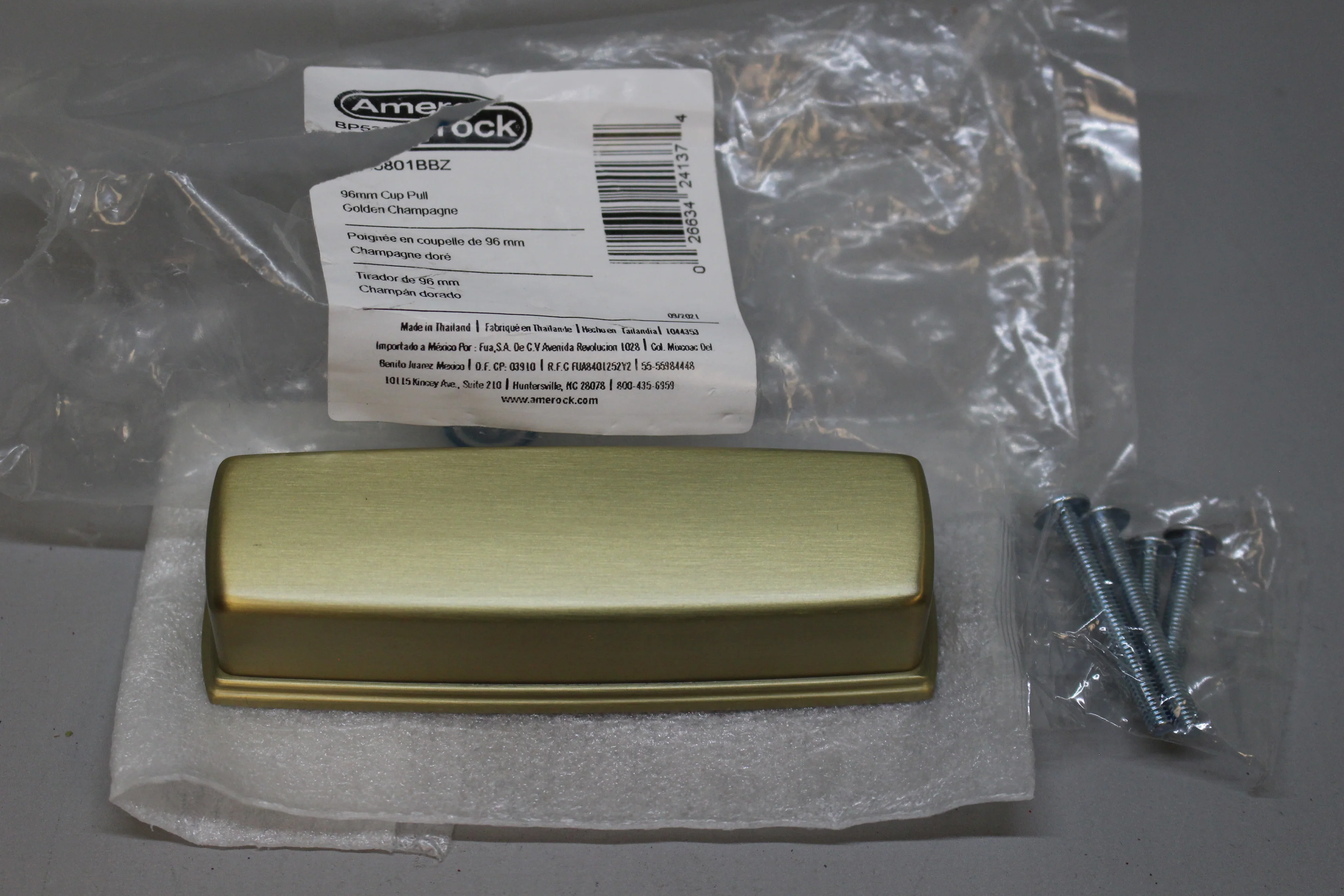 Amerock 96mm Cup Pull Golden Champagne BP53801BBZ -New, Open Box