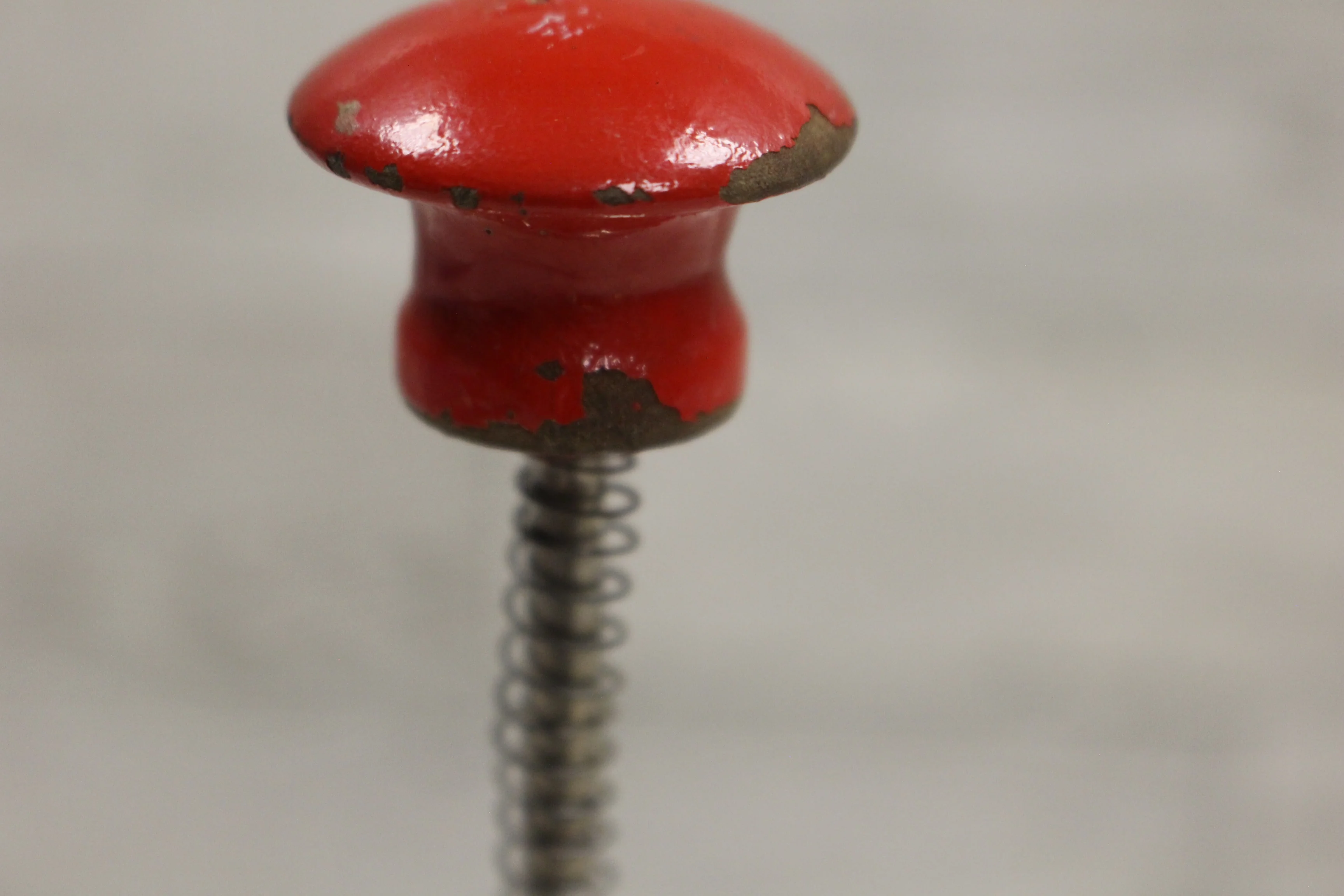 Anchor Hocking Nut Chopper Glass Jar with Metal Lid - Red - Used - Image 3