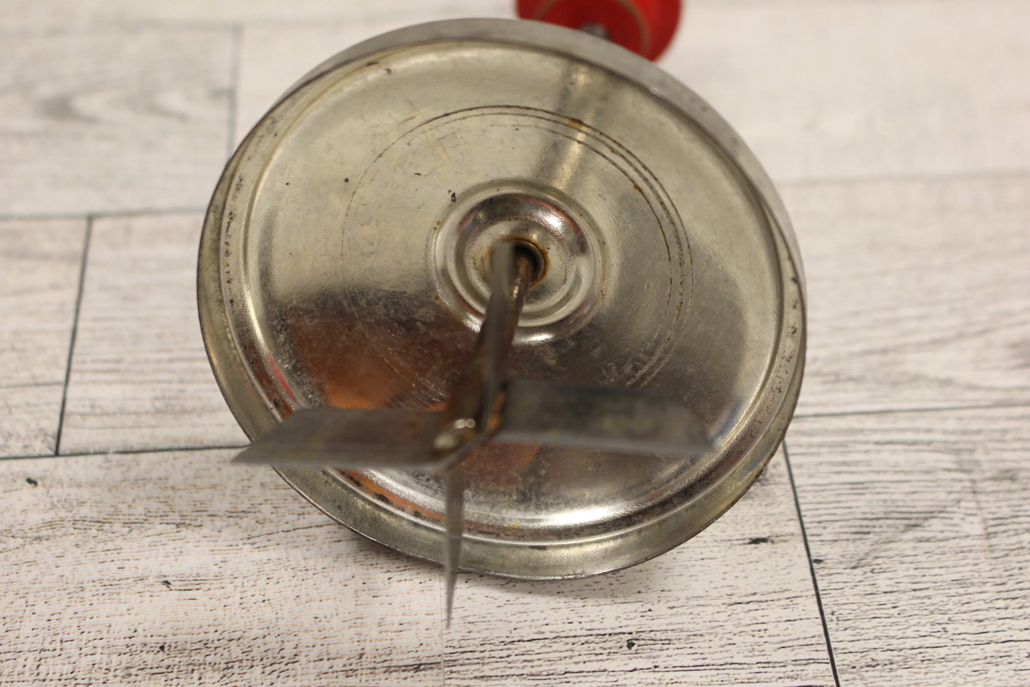 Anchor Hocking Nut Chopper Glass Jar with Metal Lid - Red - Used - Image 6