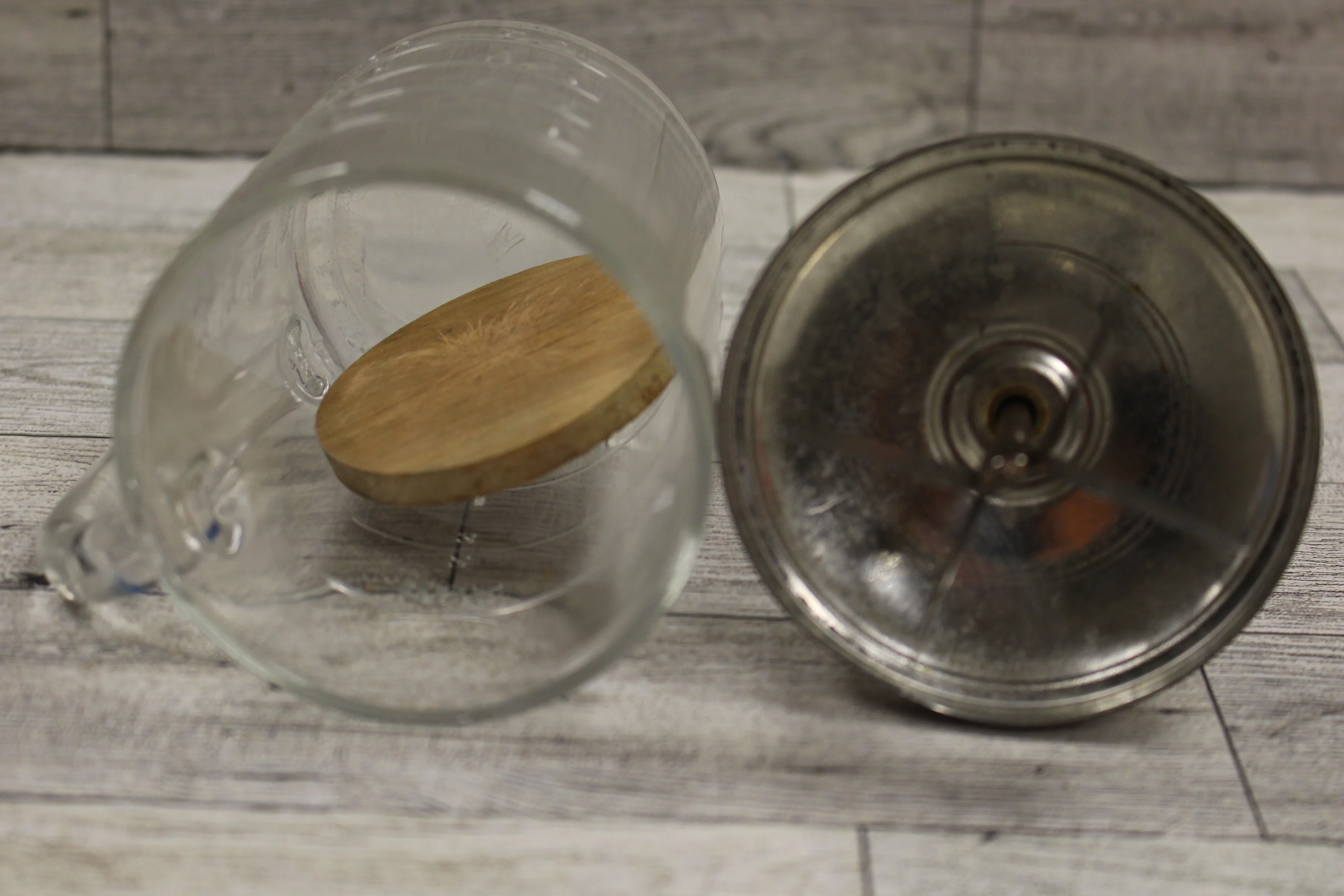 Anchor Hocking Nut Chopper Glass Jar with Metal Lid - Red - Used - Image 8