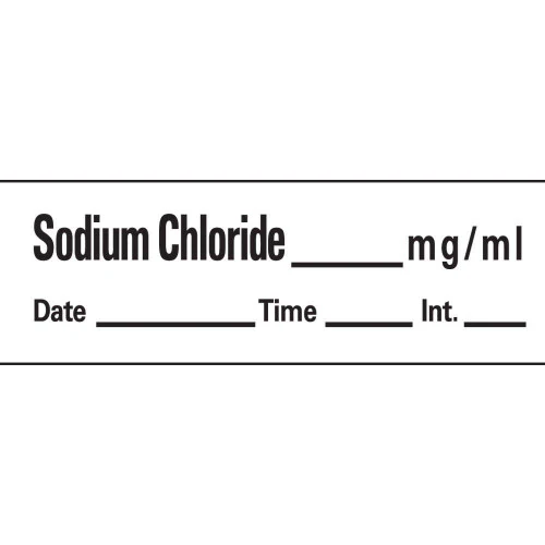 Anesthesia Tape With Date, Time, & Initial - Sodium Chloride - 1.5" x .5" - New