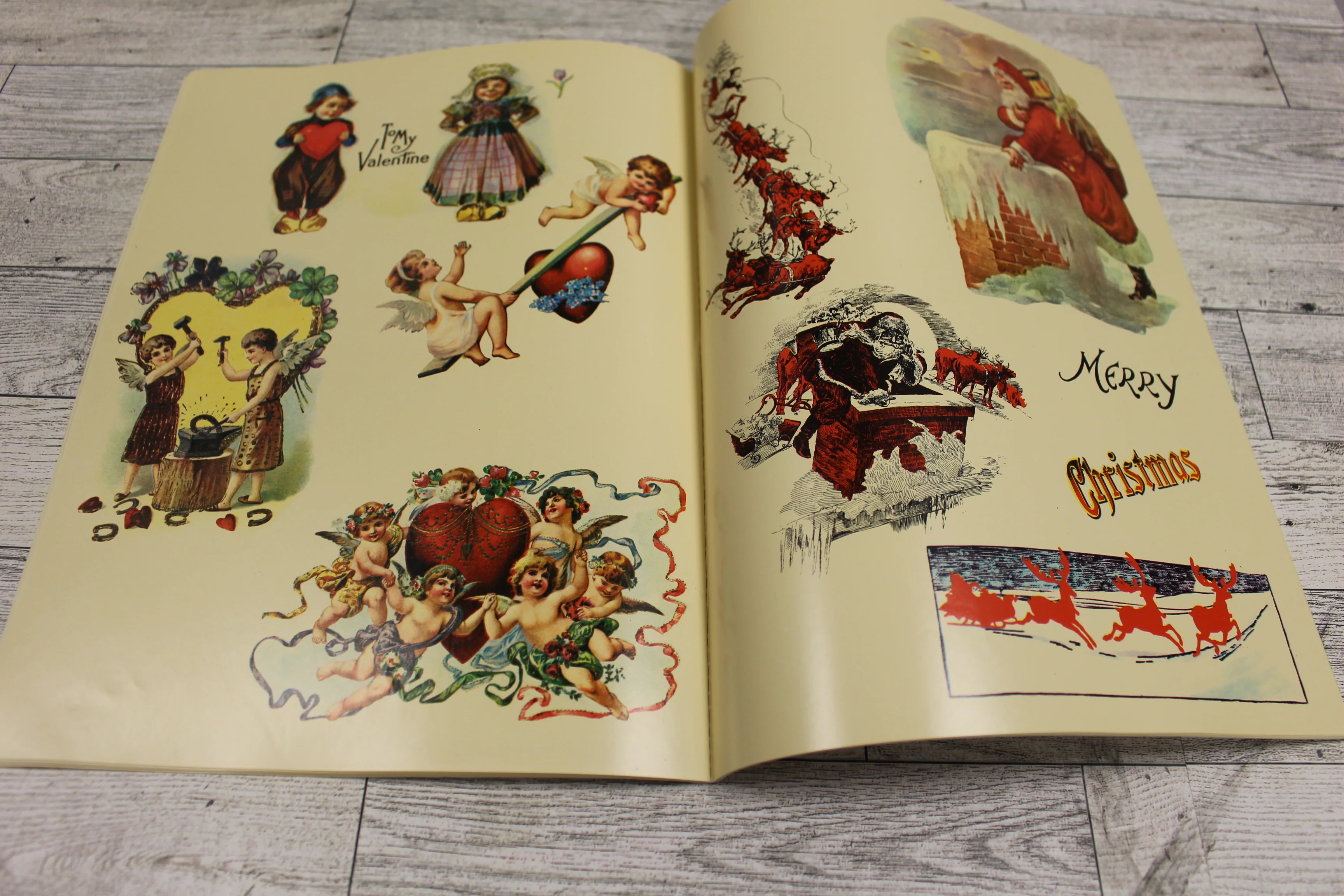 Antique Replica Picture Scrapbook for Decoupage, Collage, Etc. - 30 Page - Color - Used - Image 10