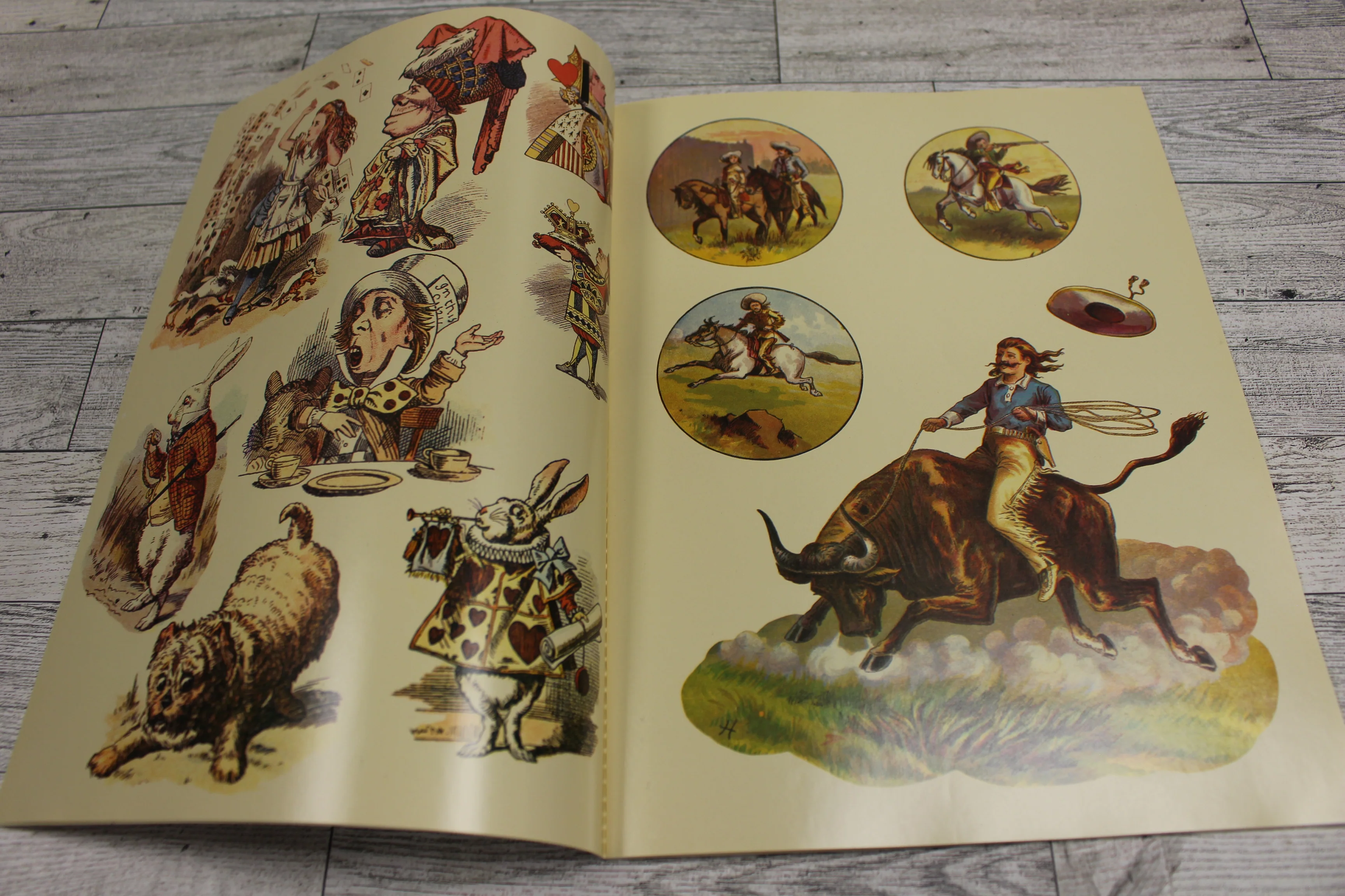 Antique Replica Picture Scrapbook for Decoupage, Collage, Etc. - 30 Page - Color - Used - Image 2