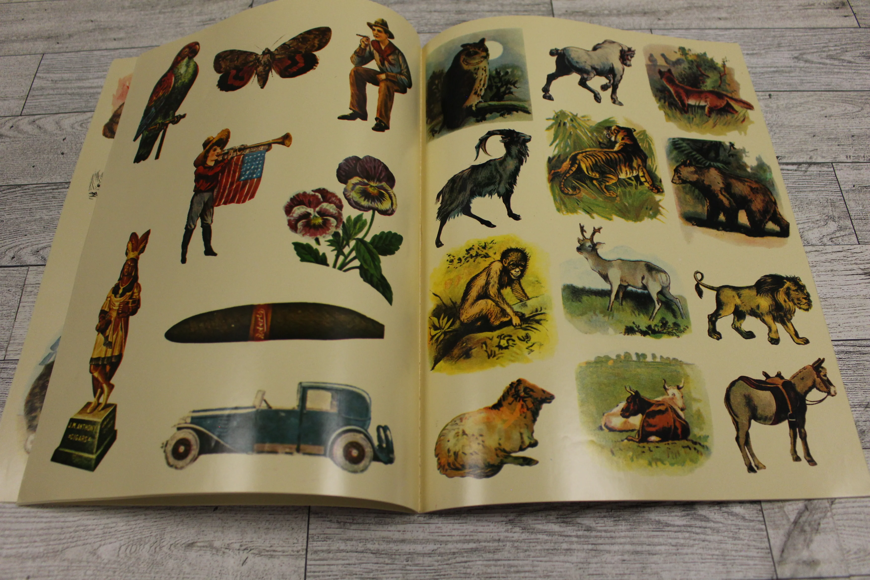 Antique Replica Picture Scrapbook for Decoupage, Collage, Etc. - 30 Page - Color - Used - Image 3