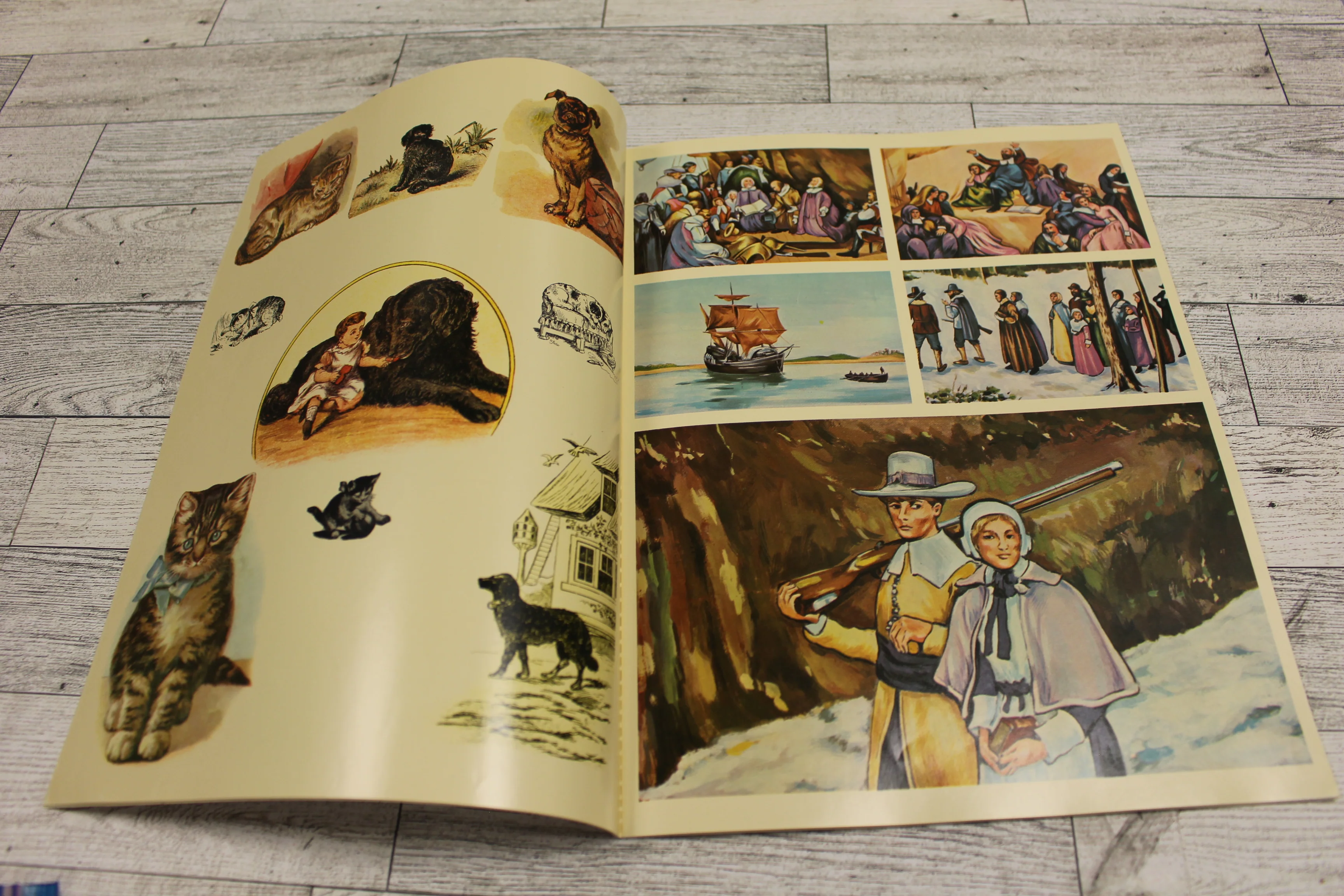Antique Replica Picture Scrapbook for Decoupage, Collage, Etc. - 30 Page - Color - Used - Image 7