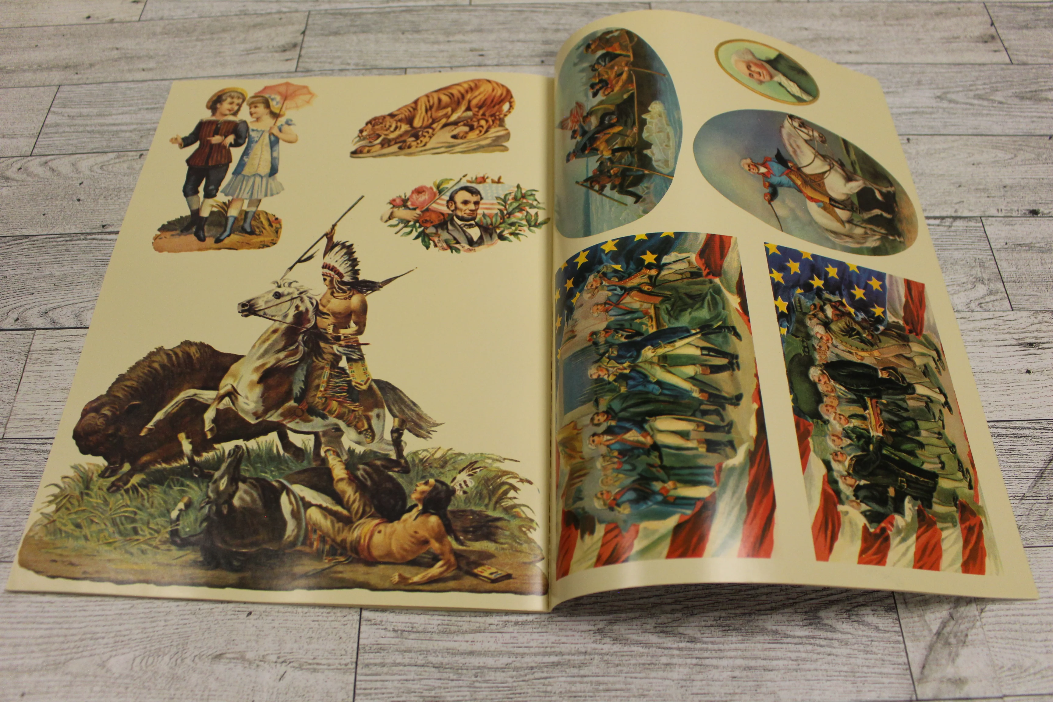Antique Replica Picture Scrapbook for Decoupage, Collage, Etc. - 30 Page - Color - Used - Image 9