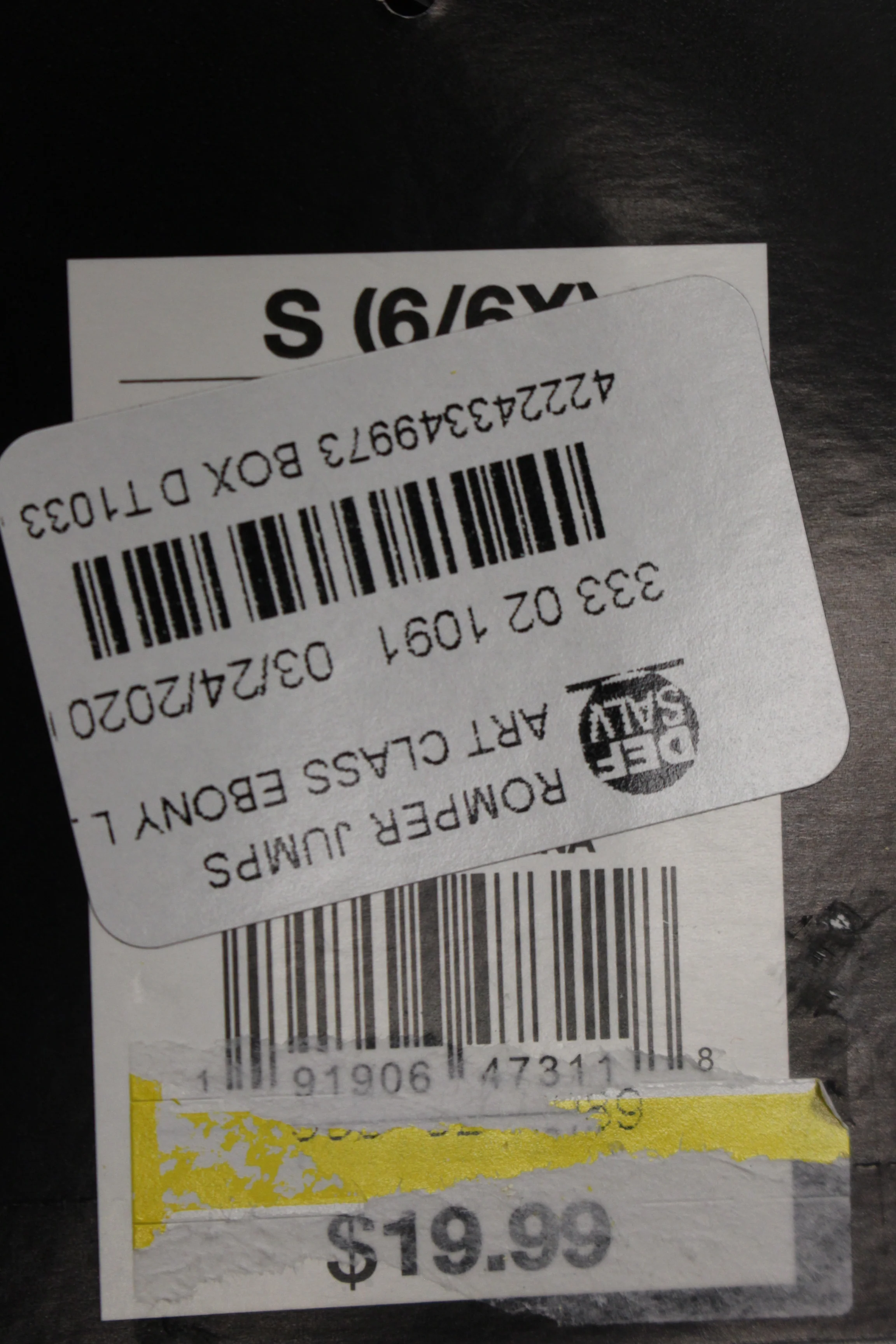 Art & Class Romper, Ebony, Size: 6/6X, New! - Image 3