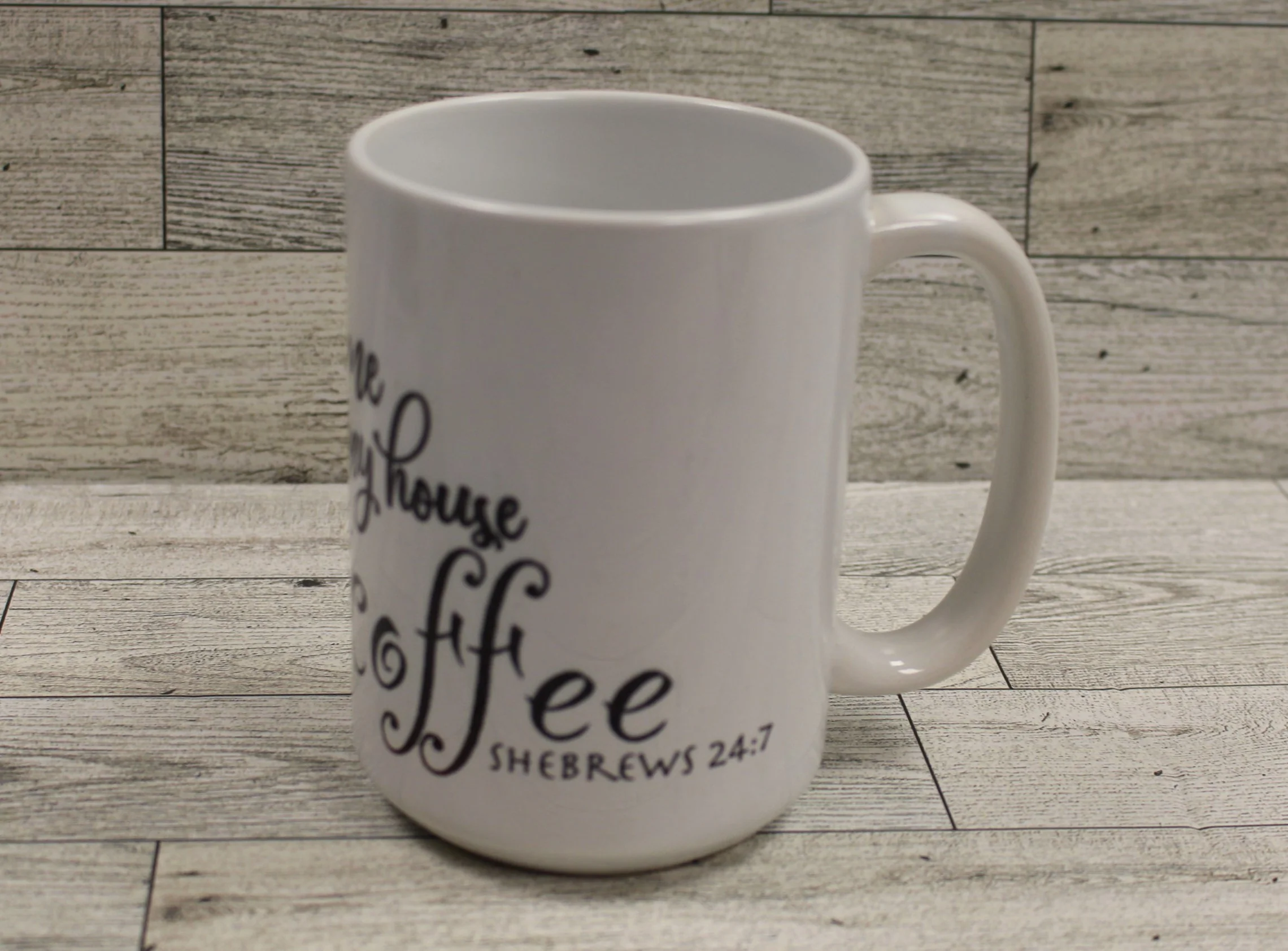 As for me and my house, we will serve coffee Shebrews 24:7 Coffee Cup Mug - Used - Image 2