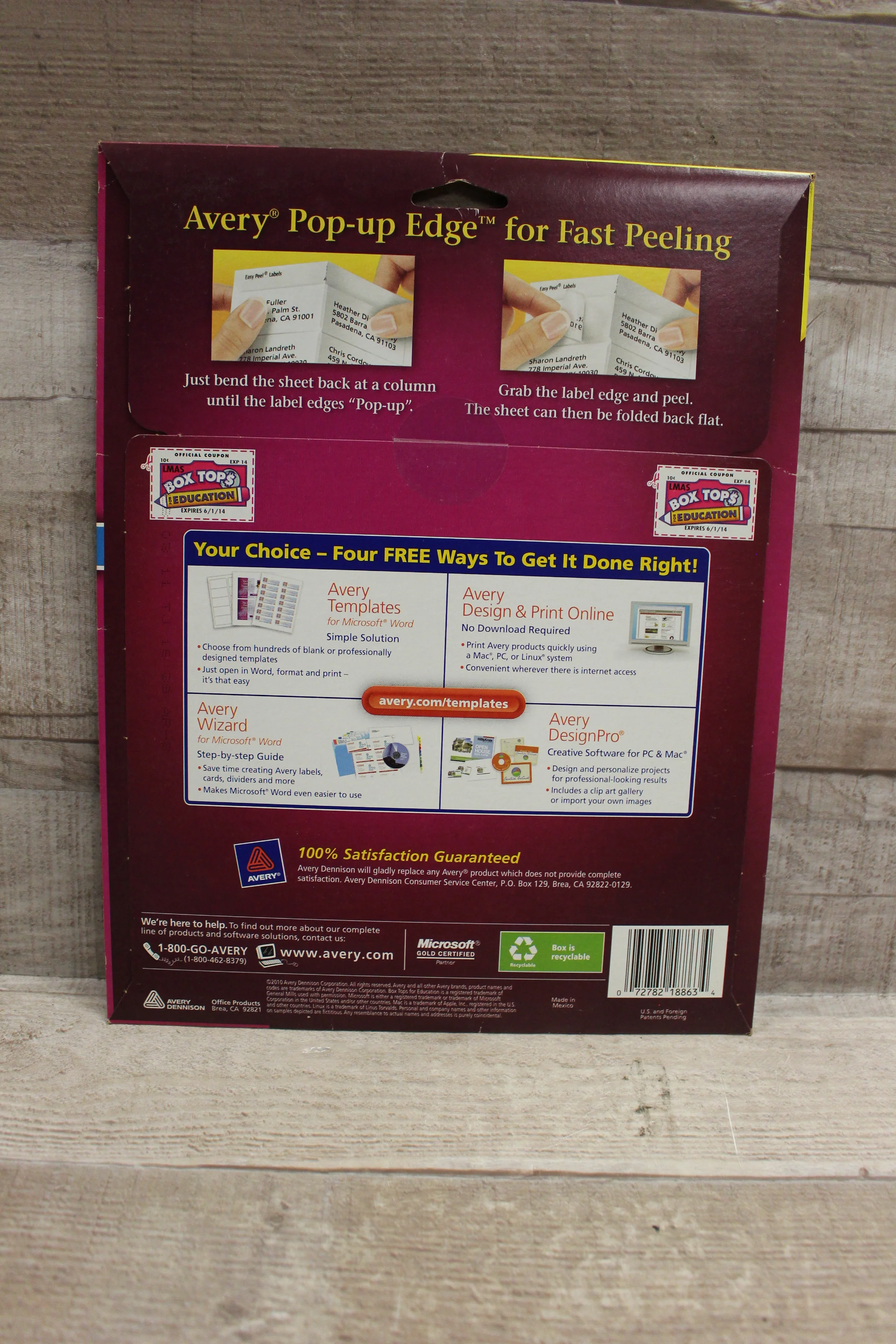 Avery 18863 Easy Peel Shipping Labels - Clear - 100 Labels - 2"x4" - Inkjet -New - Image 2