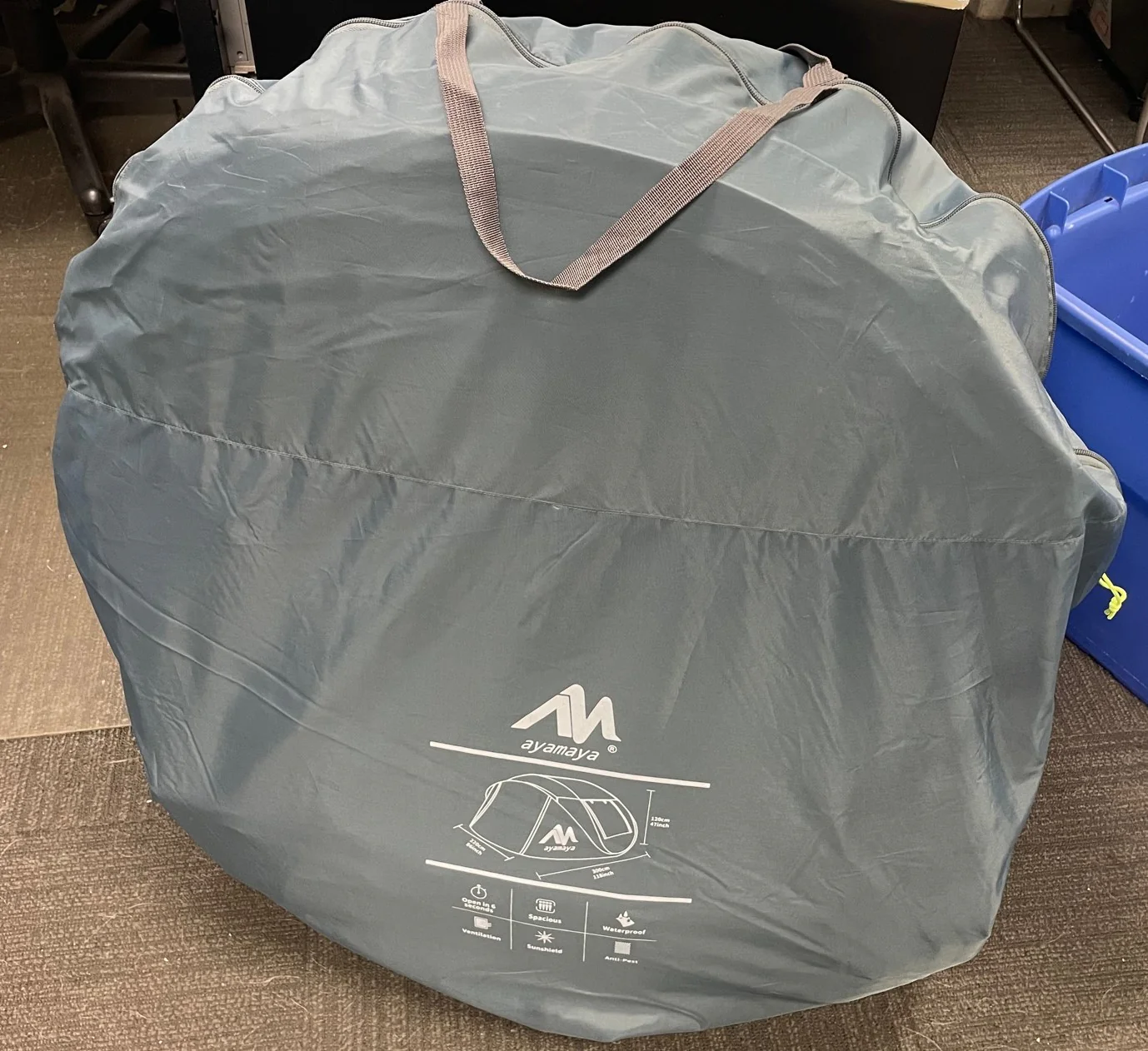 AYAMAYA 4 Person Automatic Pop Up Tent with Skylight, Rainfly, & Ground Cover - Image 4