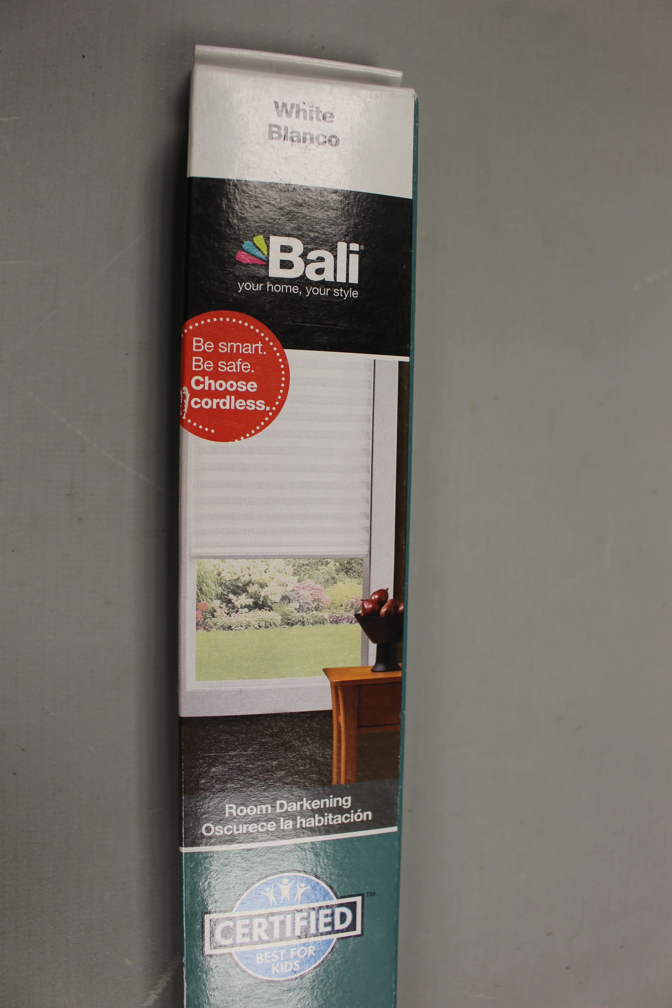Bali Room Darkening Pleated Vinyl Temporary Shade -White -New - Image 2