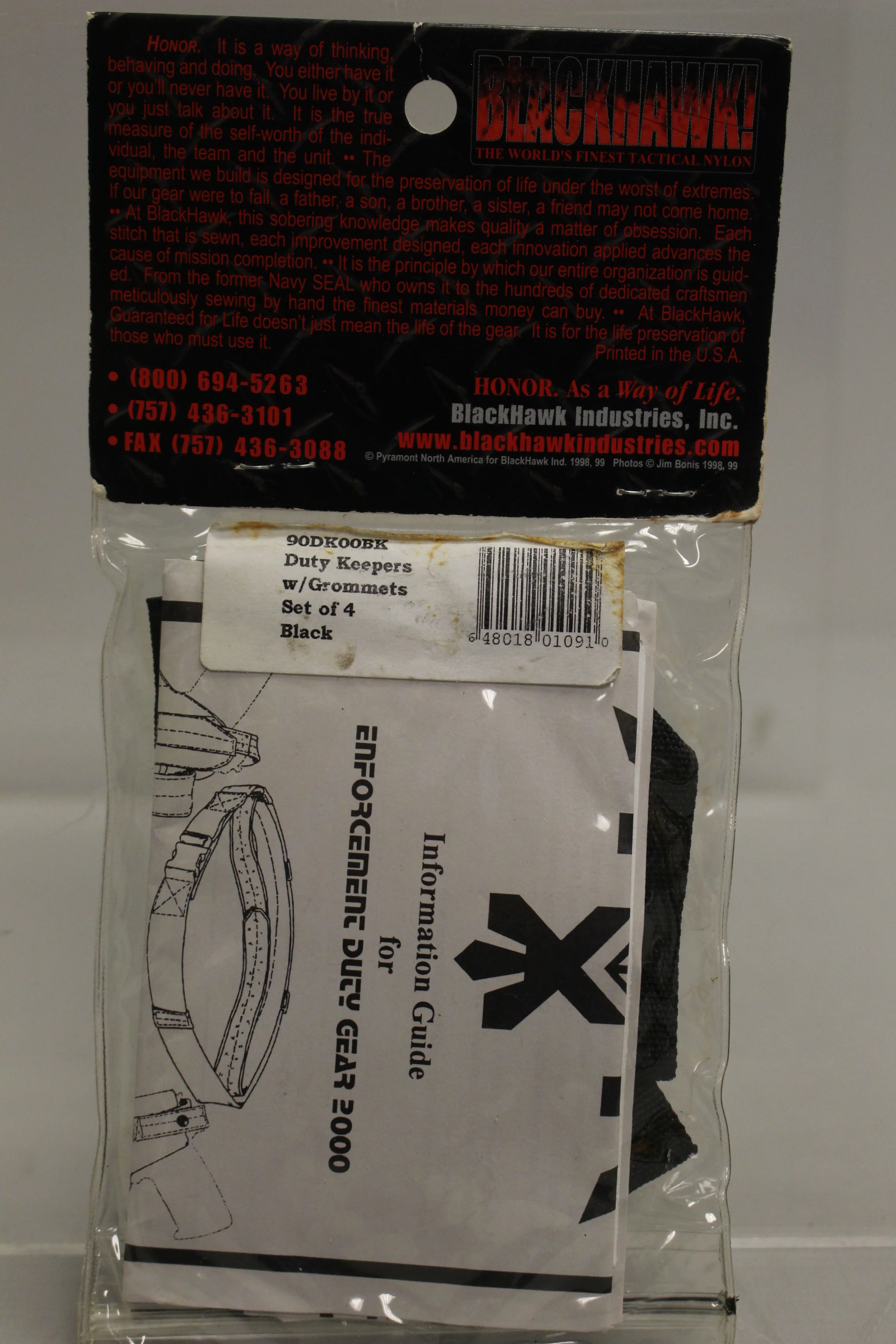 Blackhawk Duty Keepers with Grommets - Set of 4 - Black - 90DK00BK - New - Image 3