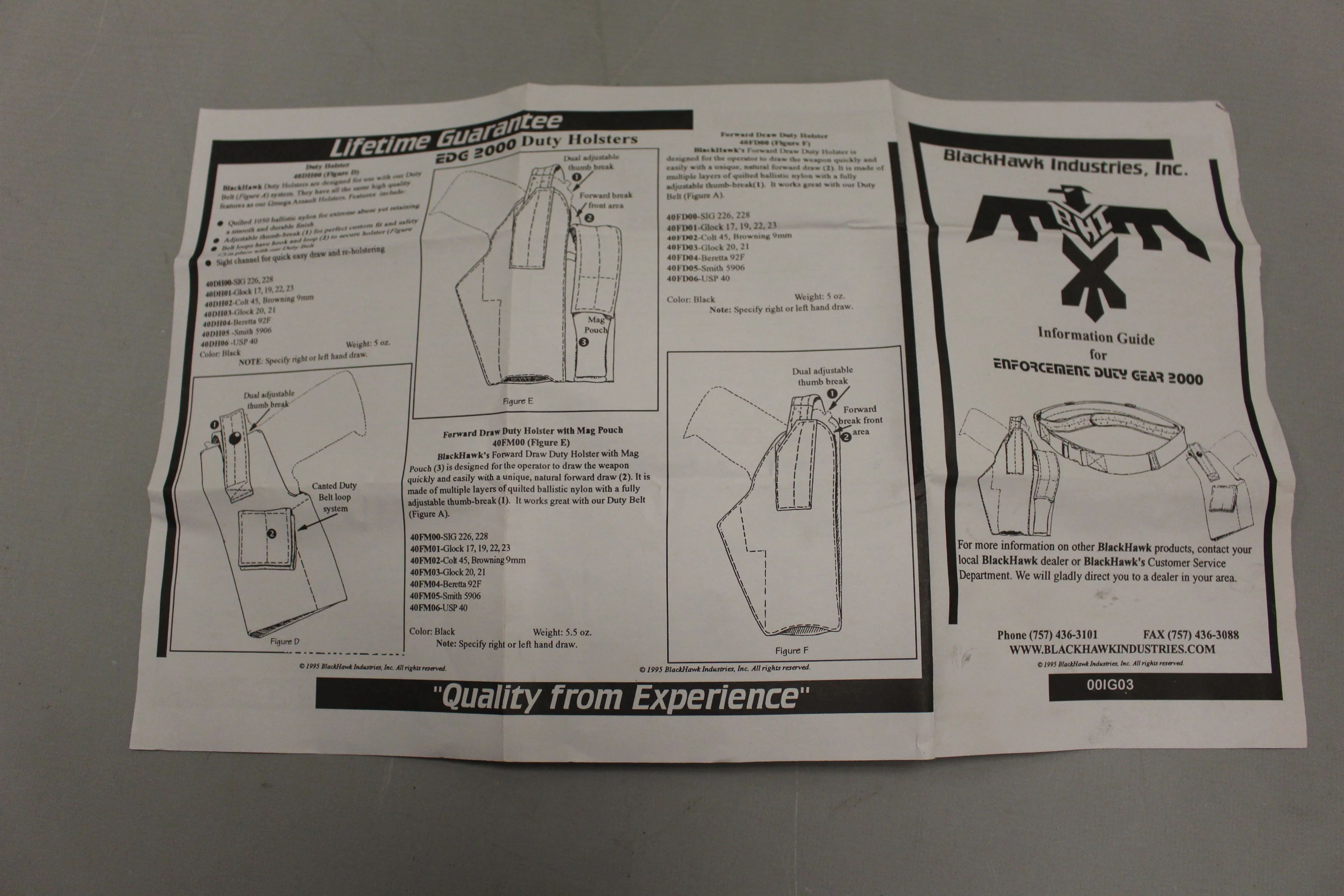 Blackhawk Duty Keepers with Grommets - Set of 4 - Black - 90DK00BK - New - Image 5