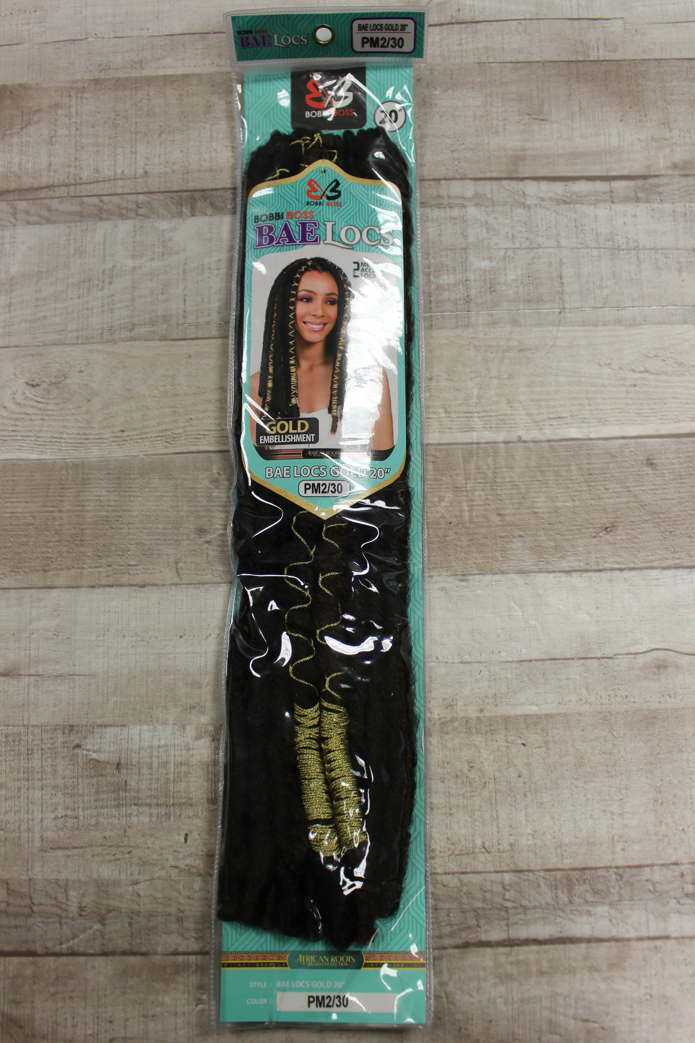 Bobbi Boss Bae Locs Light Weight Gold Embellishment 20" Length -Gold -New